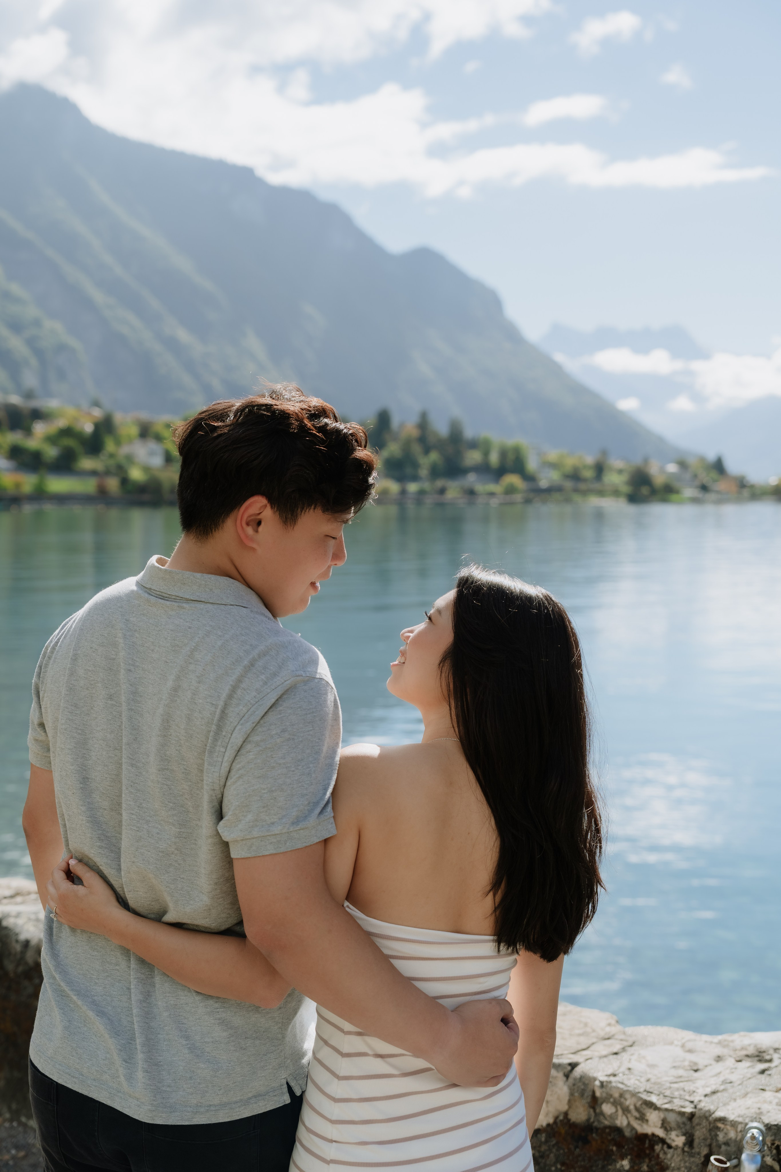 Stephanie & Dominick | Proposal Montreux. Профессиональный свадебный фотограф в Женеве и Швейцарии | Таня Вовчецкая