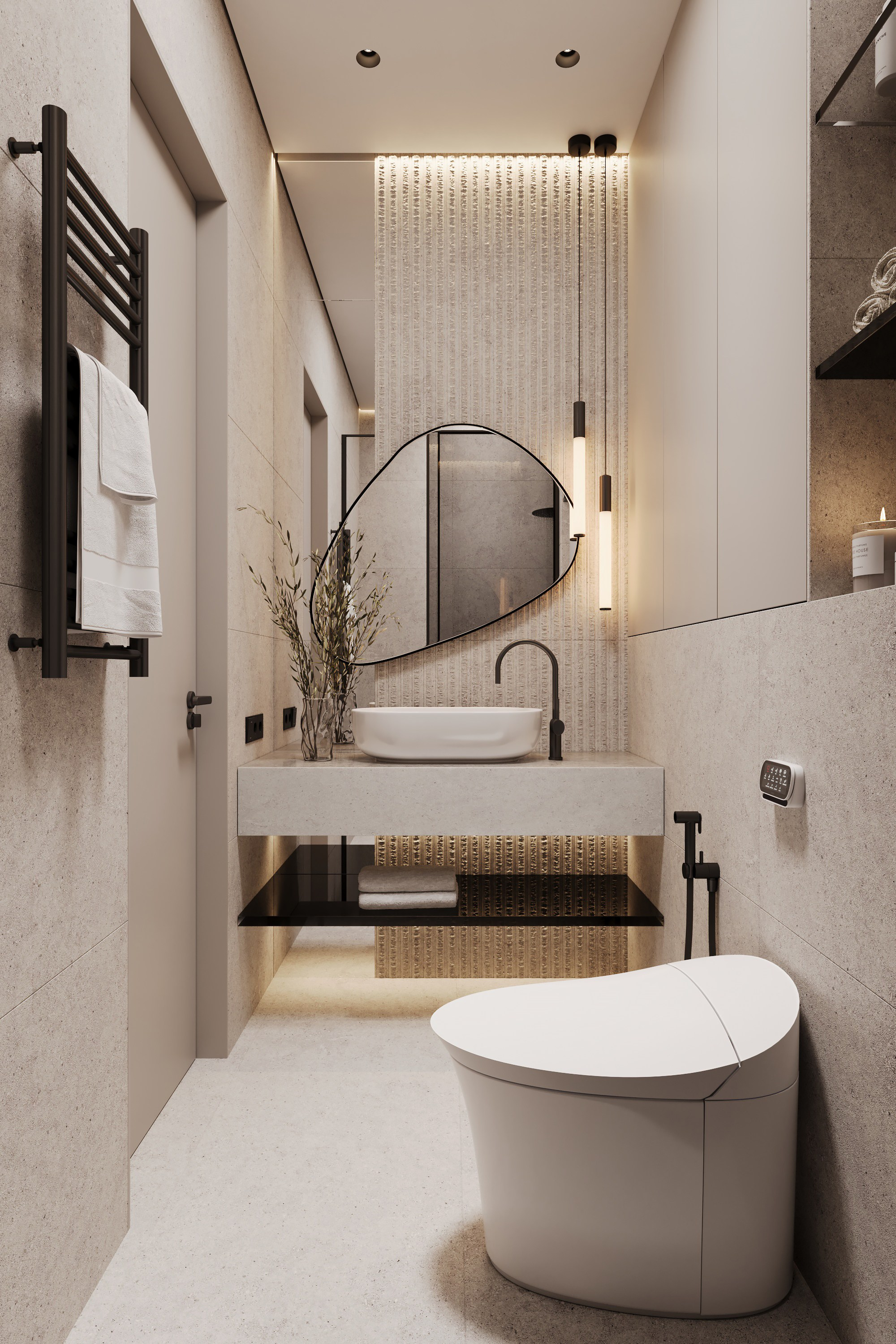 Bottle and Beige. Дизайн интерьера | 3D визуализация | Миланская Марина