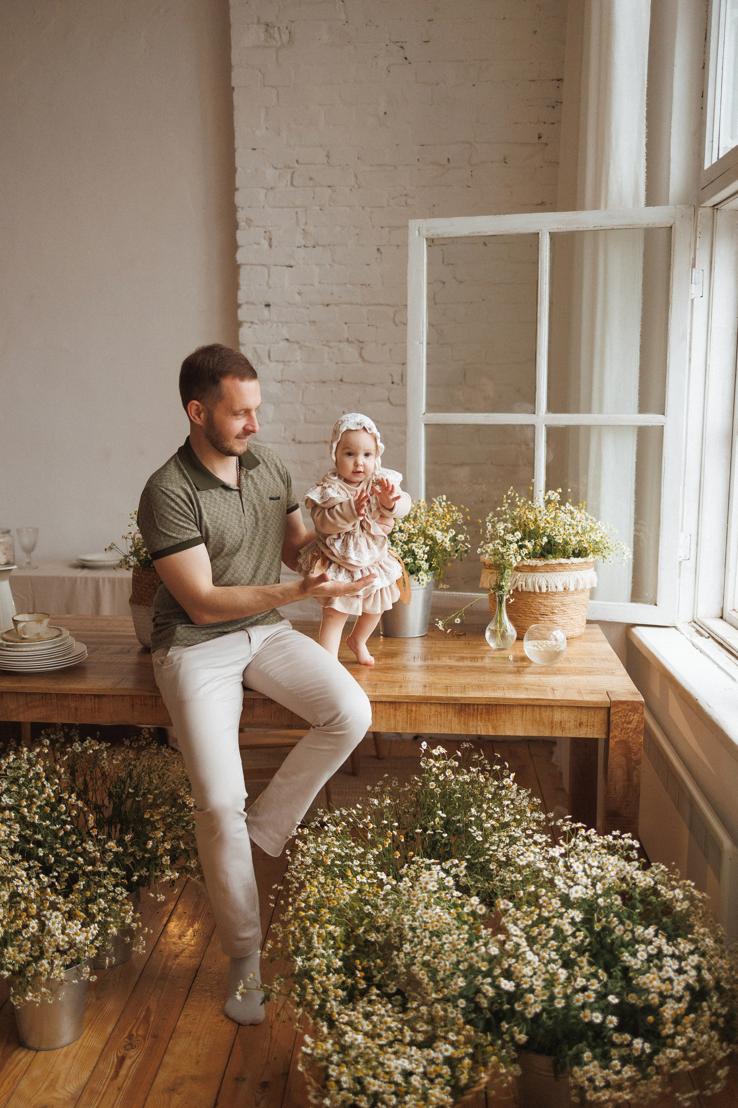 Фотосессия с Ромашками в фотостудии Space JOBS, город Краснодар. Семейный и детский фотограф в Краснодаре Анна Трашкова