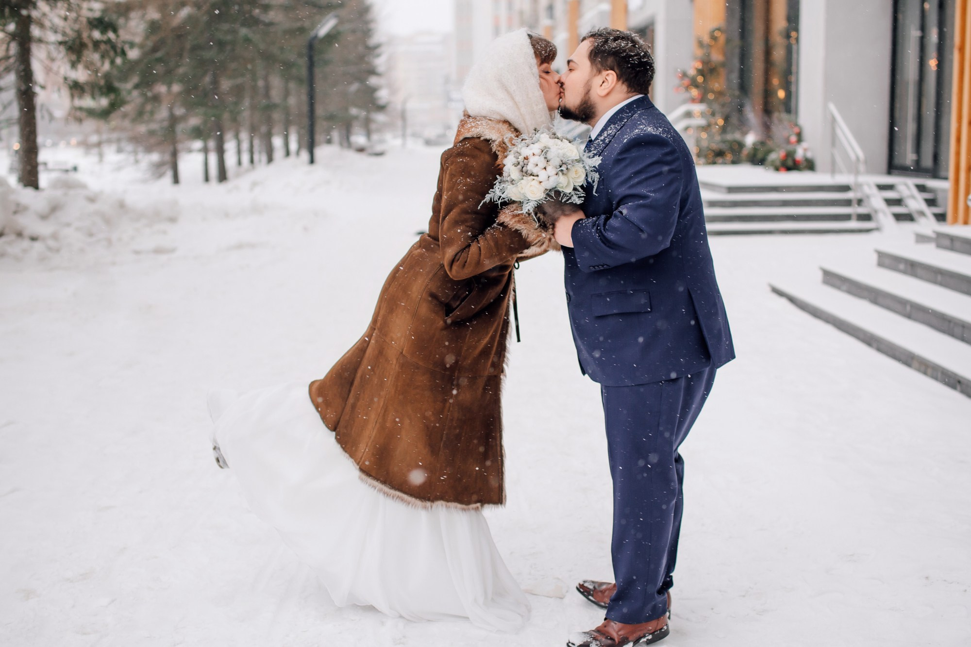 Свадебная съемка зимой. Свадебный фотограф в Архангельске и Северодвинске