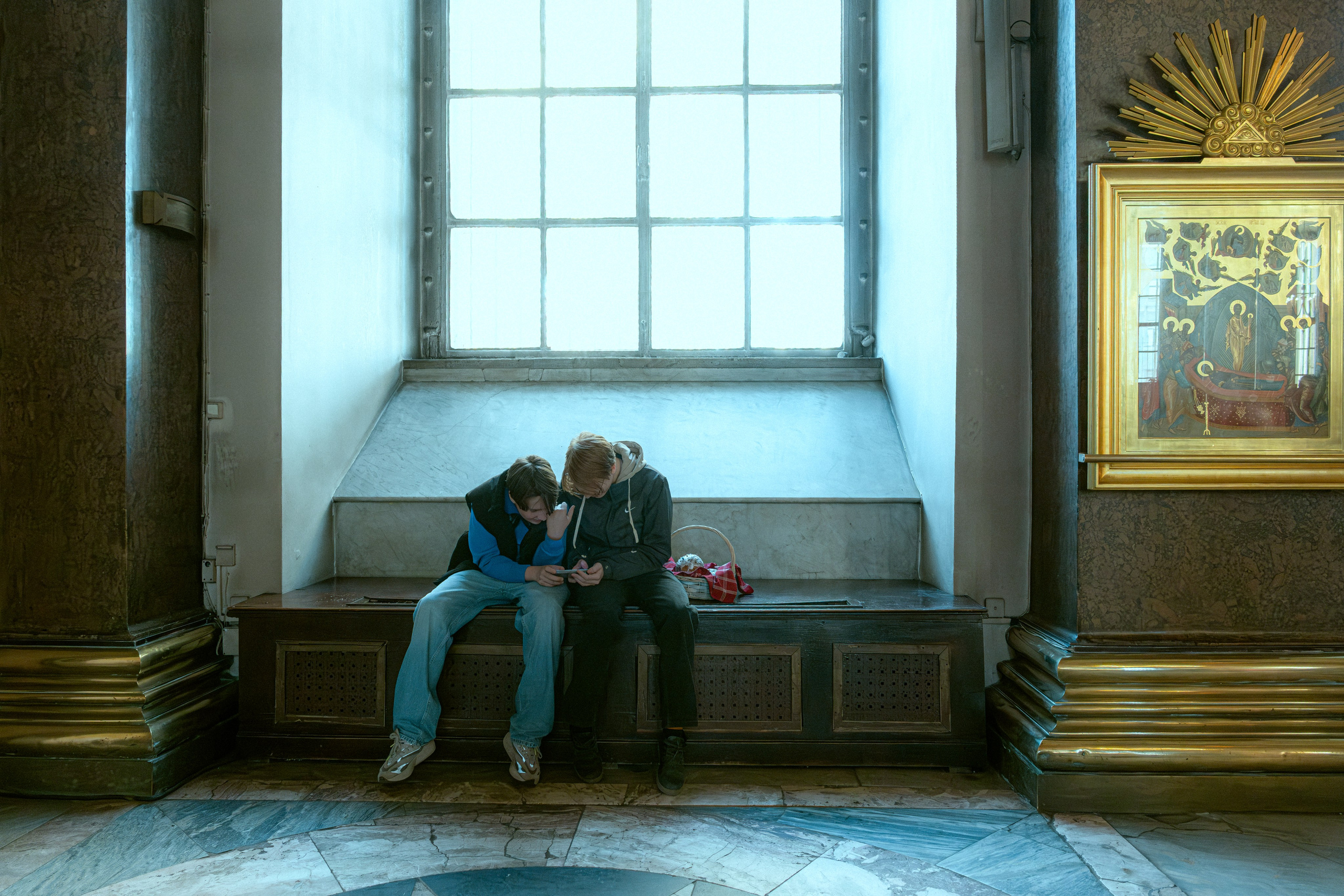 Казанский собор. Екатерина Лапина фотографирует