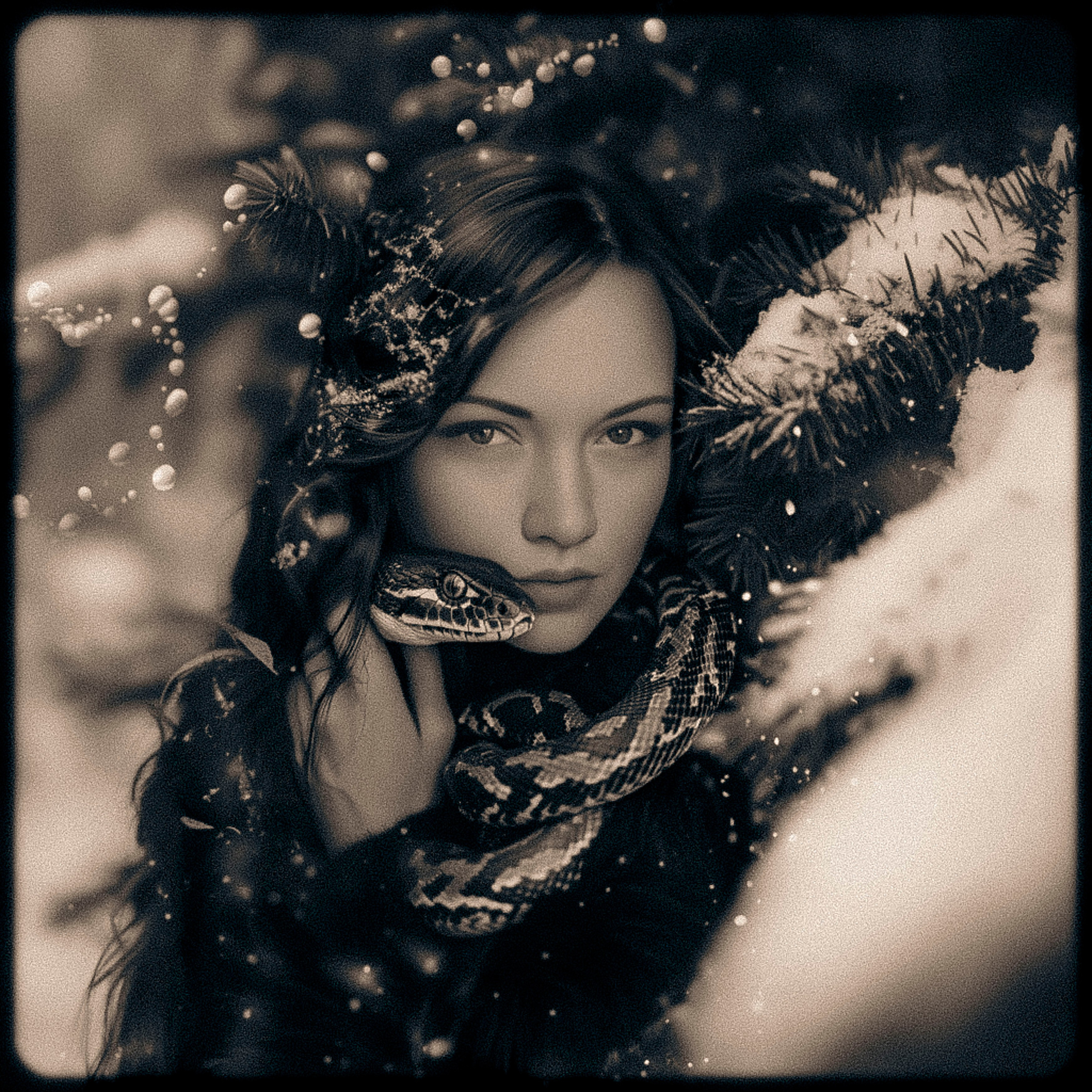 Нейрофотосессия для Алины. Девушка со змеей. ФотоХудожник Харитонова Ирина г. Санкт-Петербург