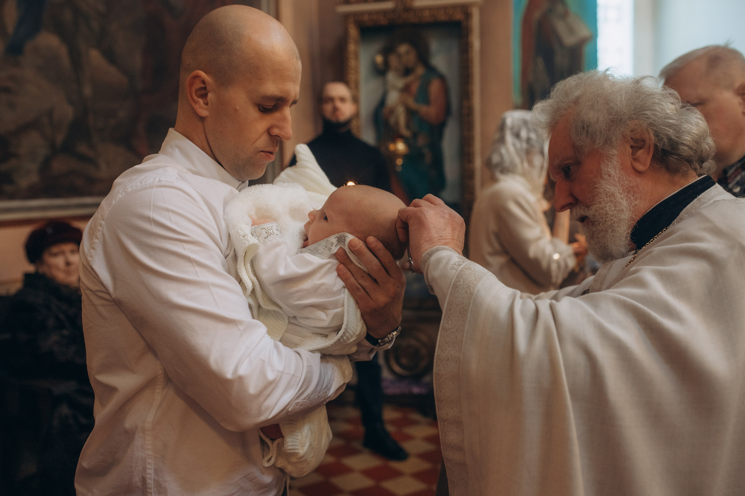 Крещение Михаил. Семейный и домашний фотограф в Москве и МО Королева Валерия
