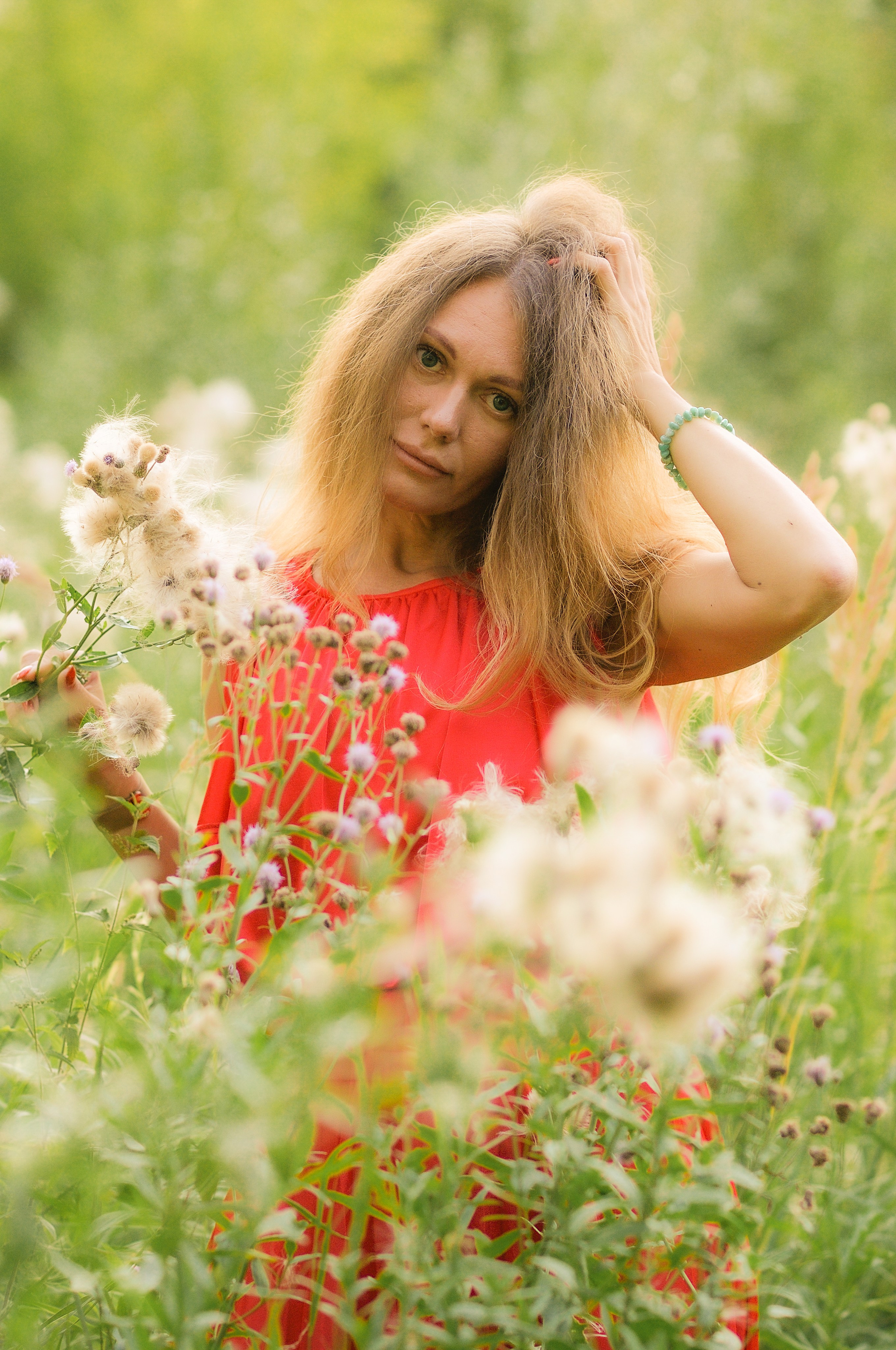 Портретная фотосессия на природе на закате