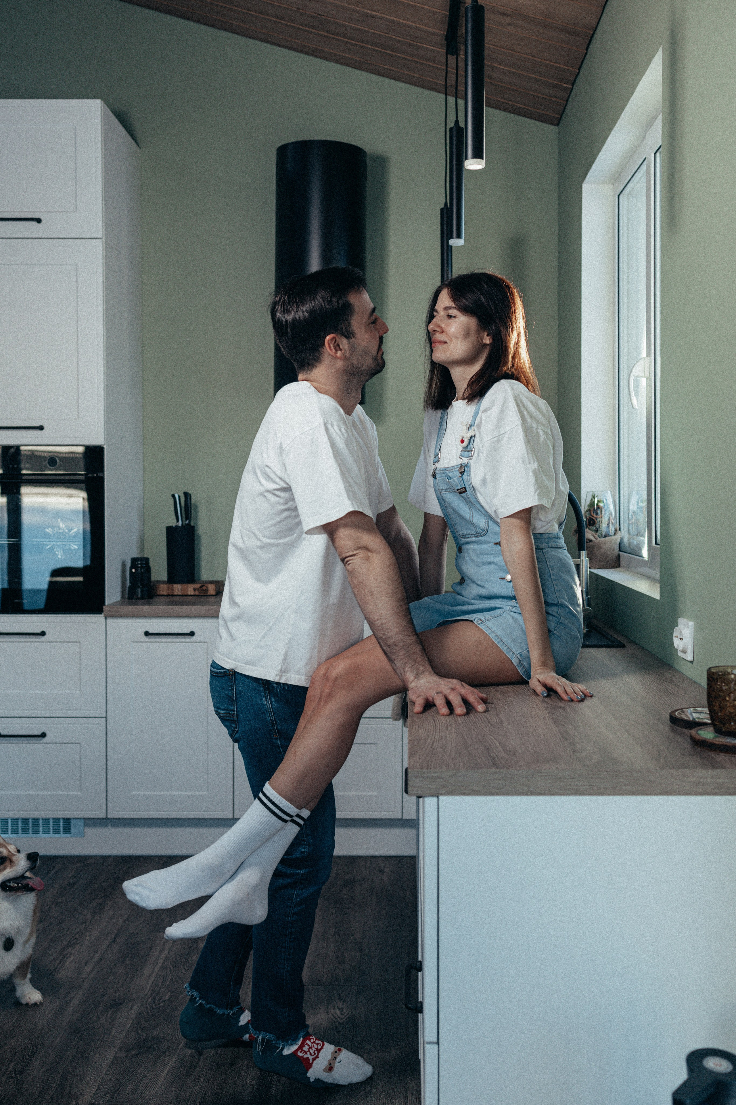 Кирилл, Настя и коржик Рико