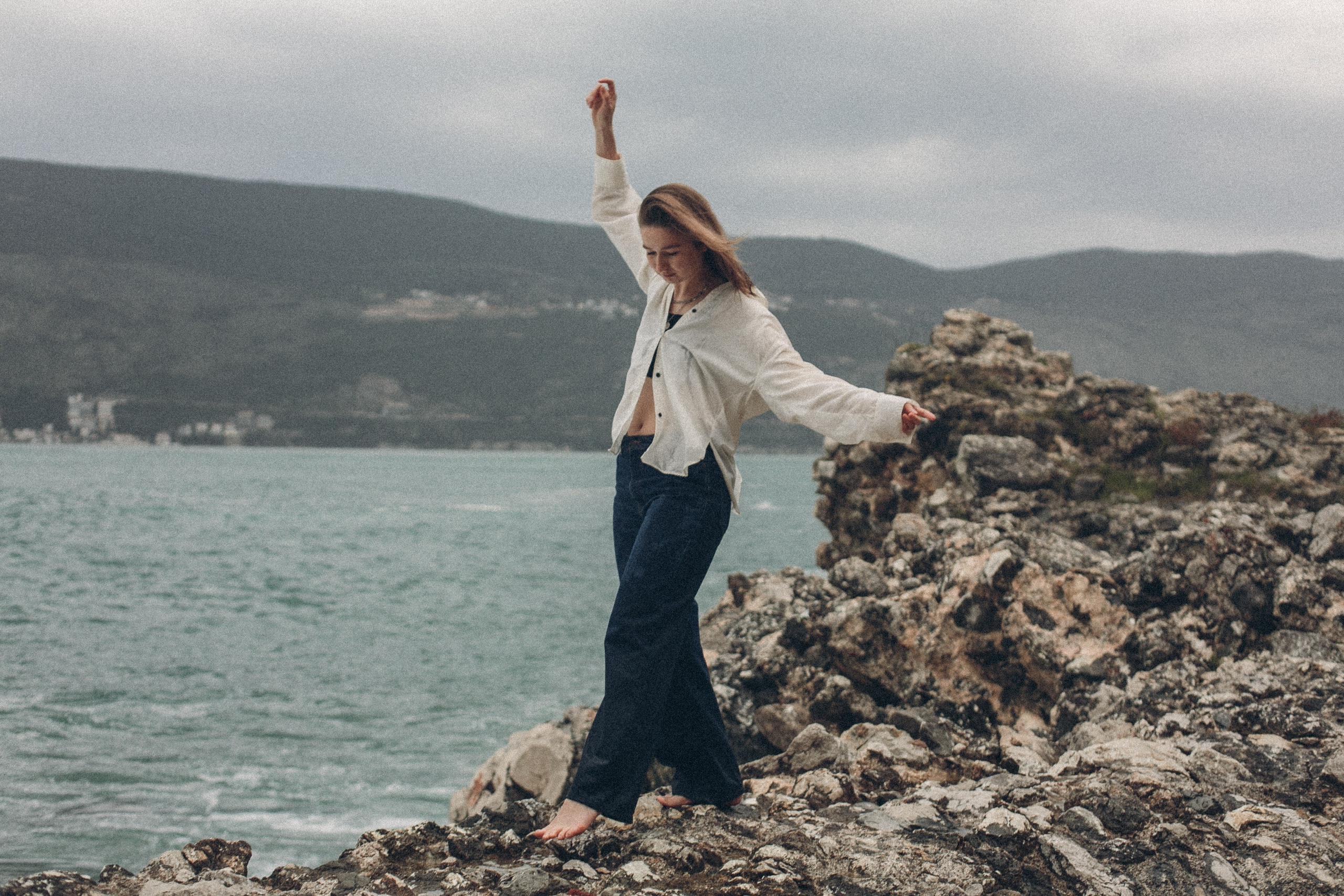 Женская фотосессия на море в Черногории. Семейный и свадебный фотограф в Черногории Татьяна Белякова