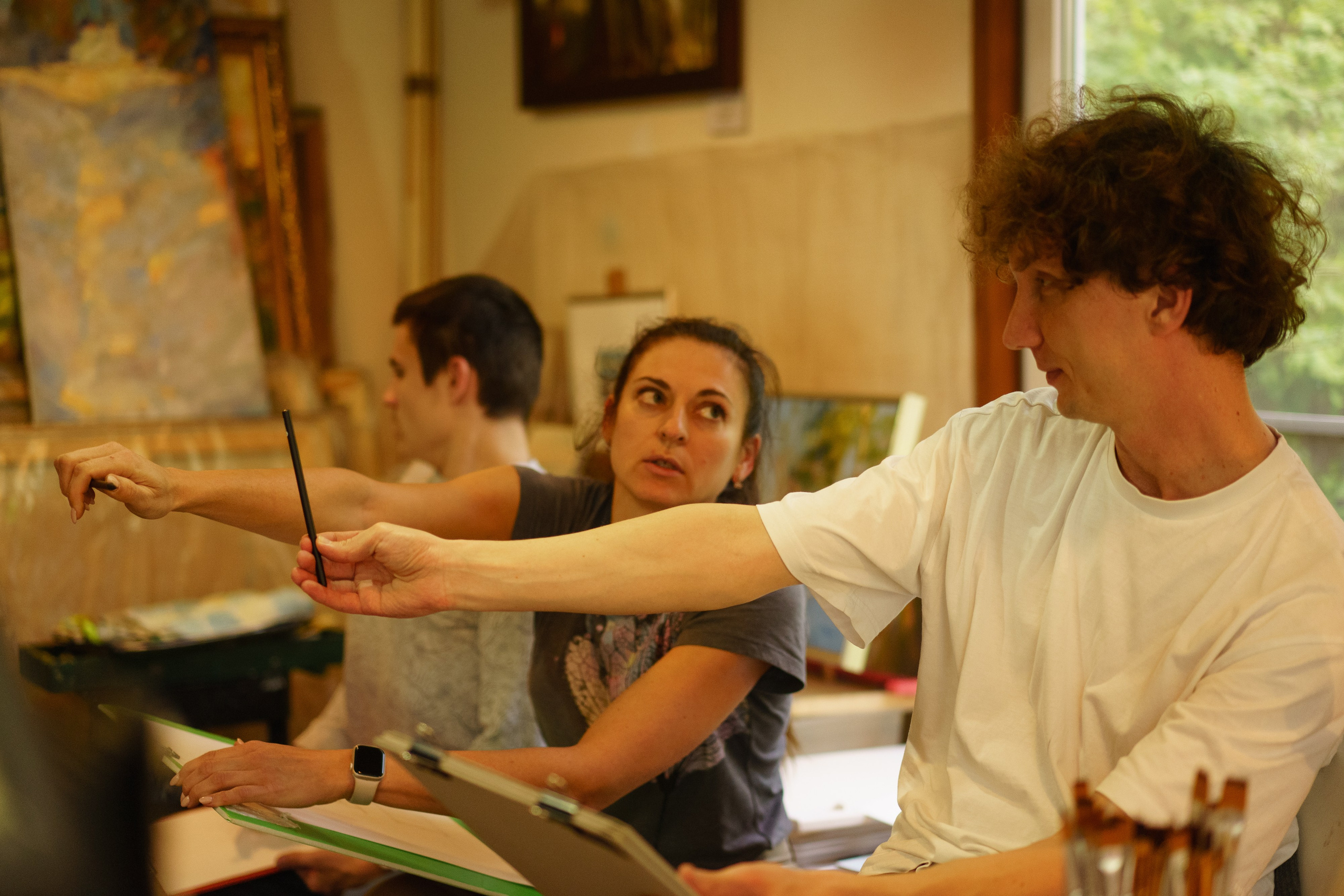 мастер-класс художника Ильи Даньшина а мастерской Бёхово 