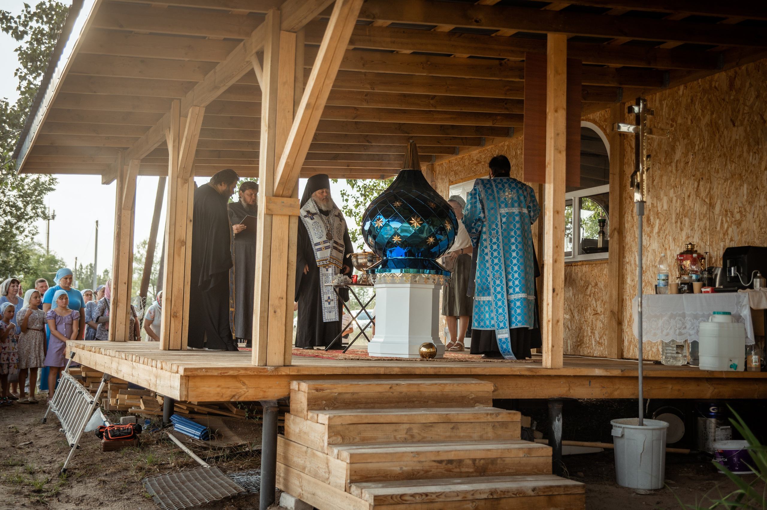 Освещение купола в храме Казанской иконы Божьей Матери х. Закутский. Церковный, семейный и репортажный фотограф Волгоград, Волжский
