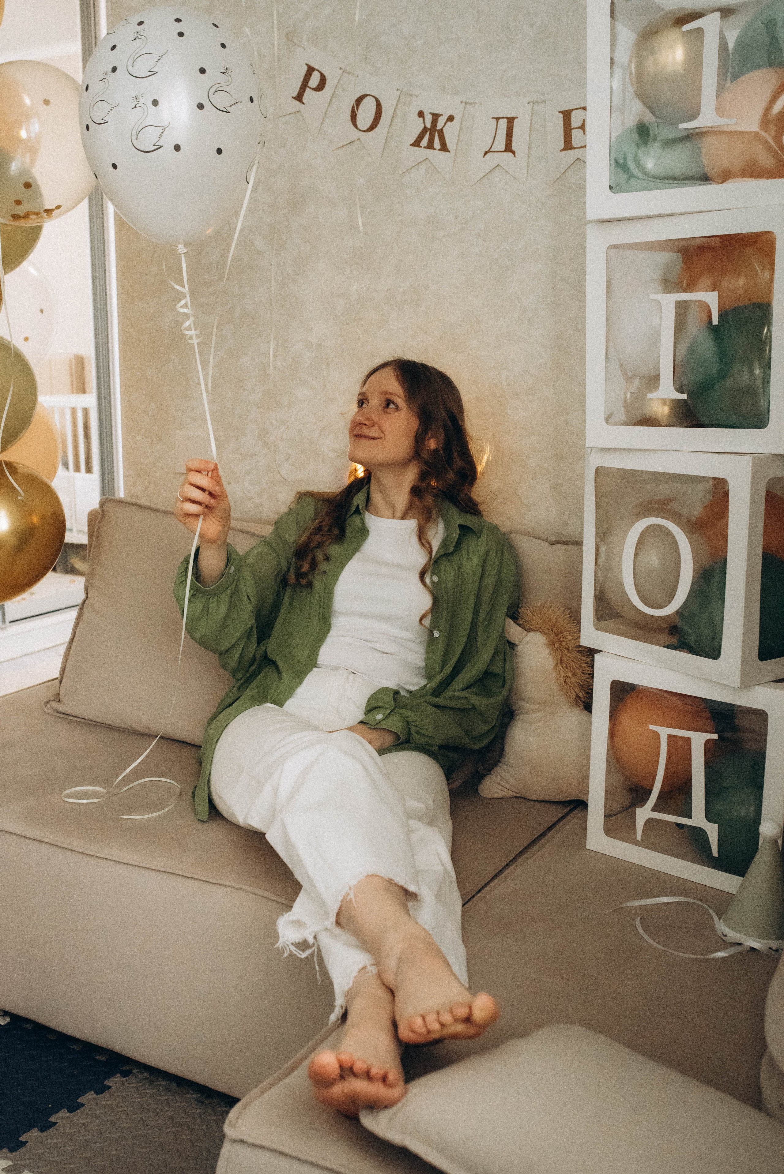 Семейная фотосессия ко дню рождения малыша. Семейный фотограф в Железнодорожном Масаева Елена