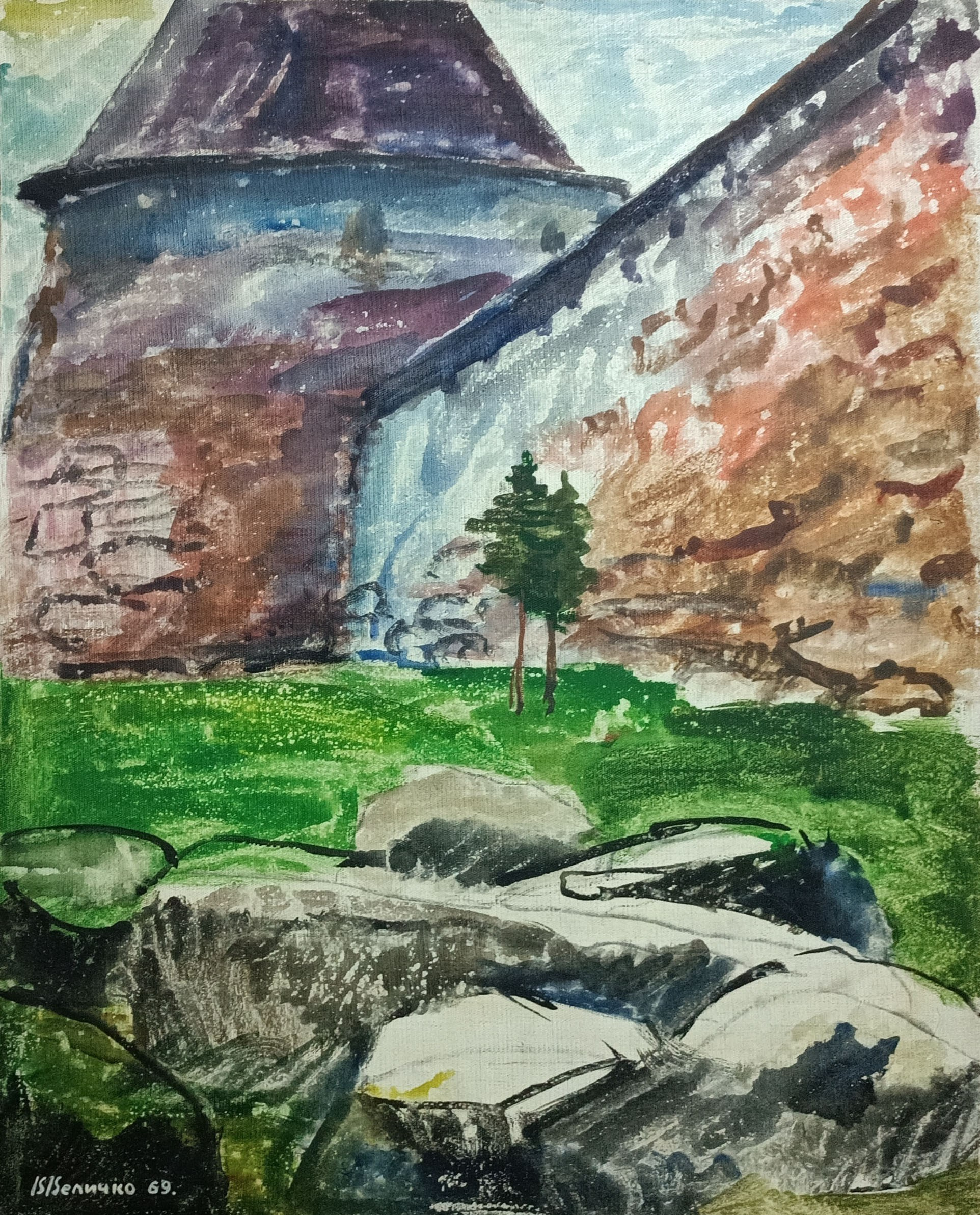 «Камни Соловков» 1969 год. Художник Величко Вадим Семёнович