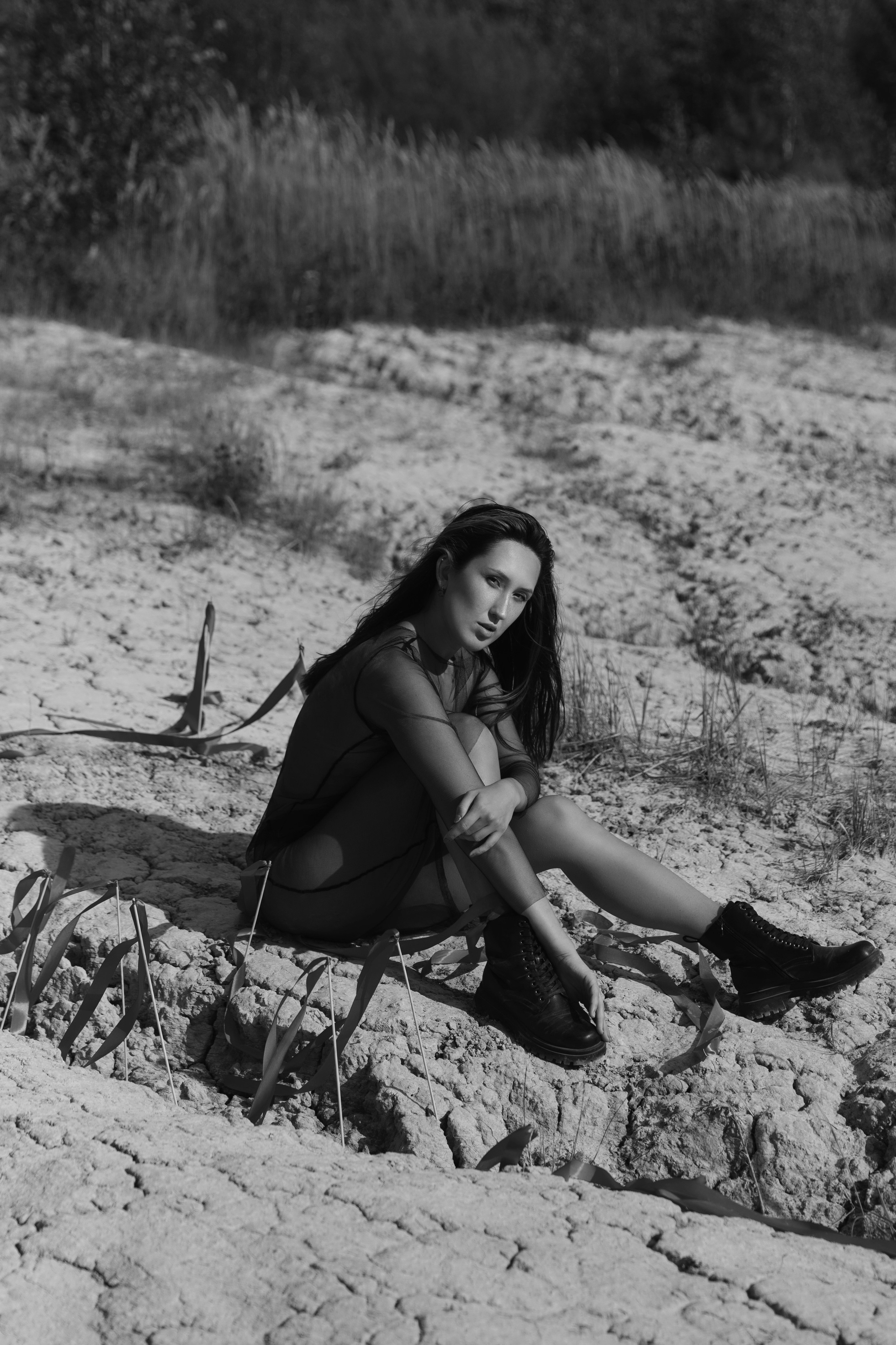 Александра «Red ribbons». Фотограф Мария Щеголькова. Чувственный женский портрет