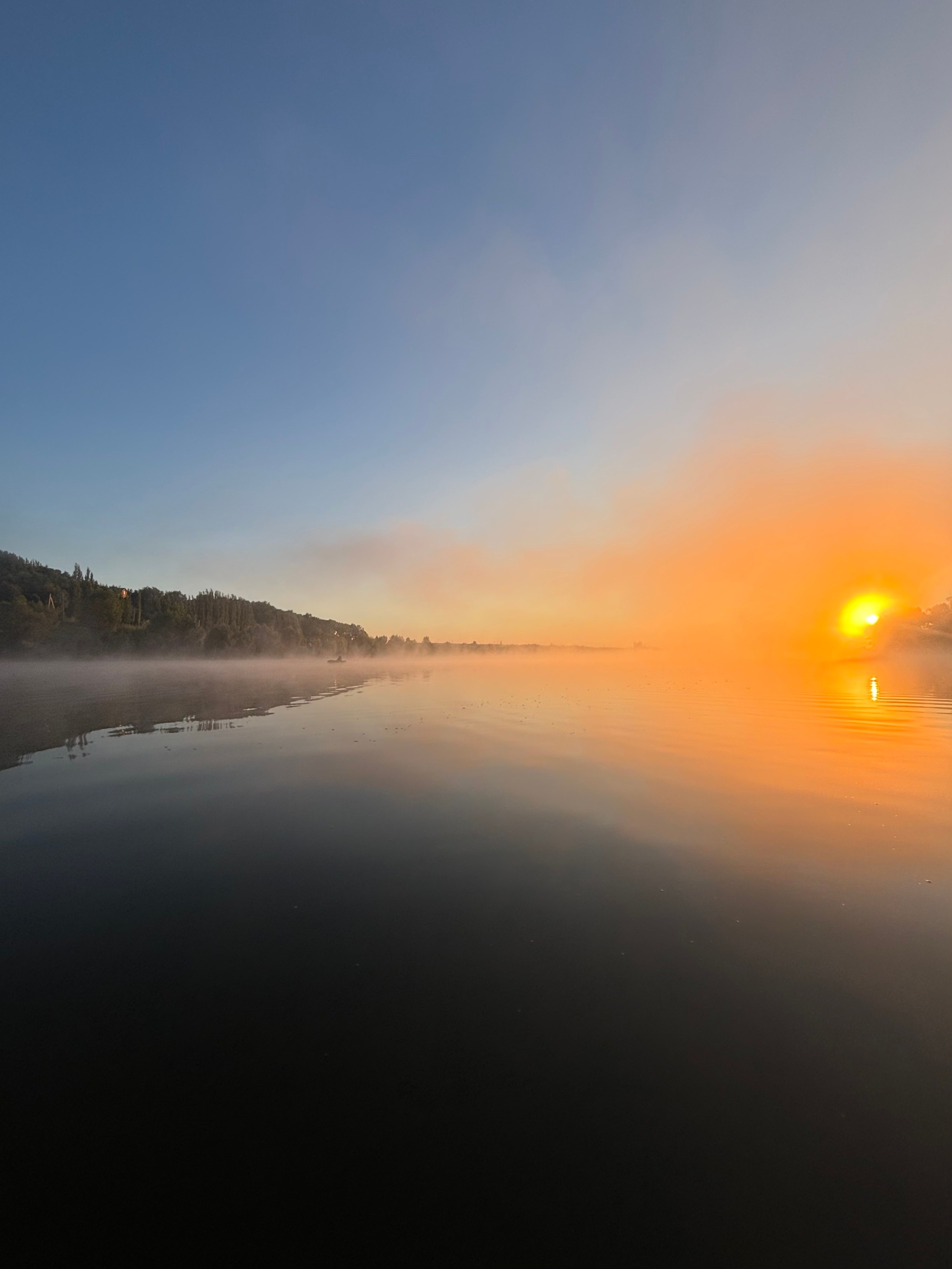 Рассвет на сапах на Ольховом озере