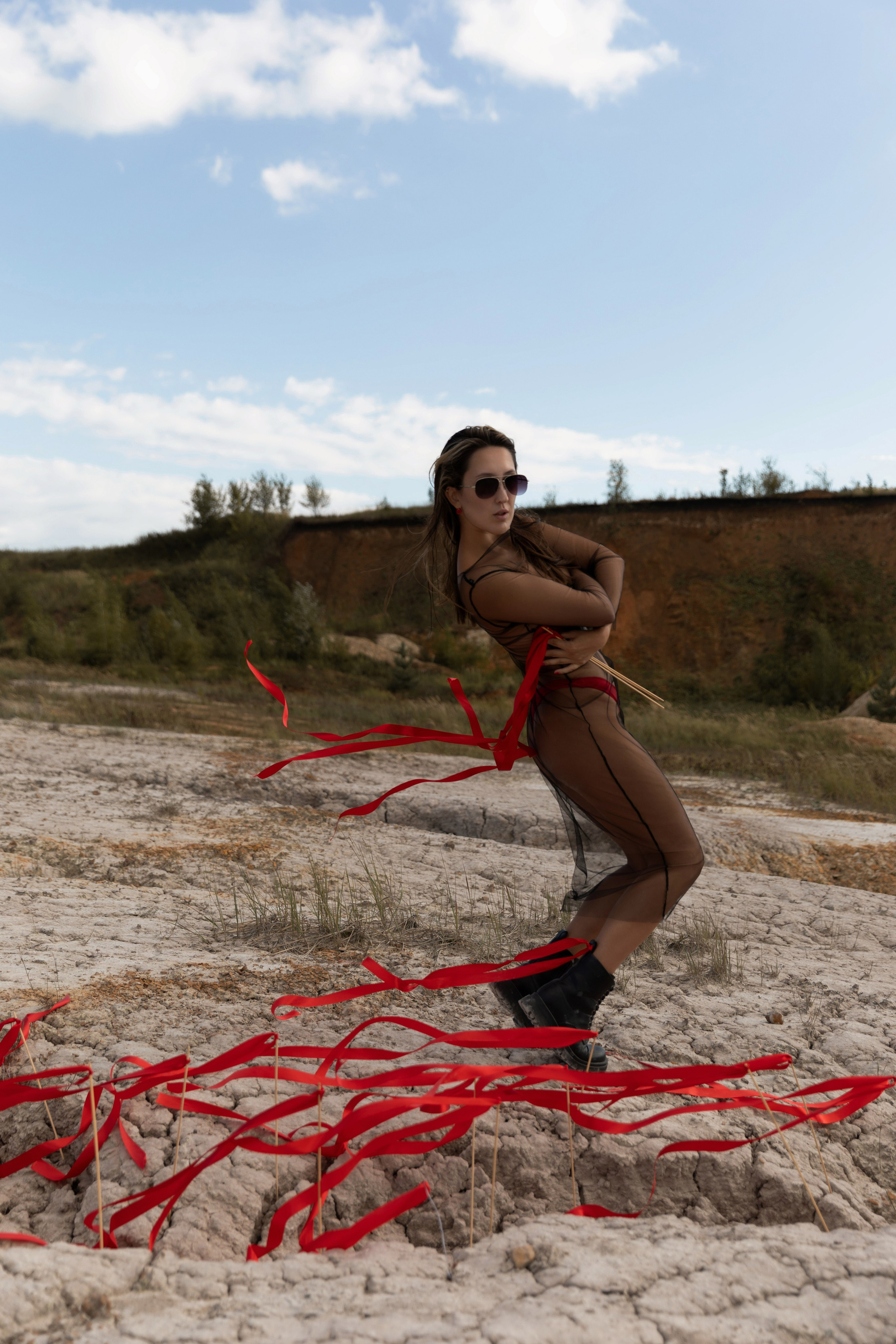 Александра «Red ribbons». Фотограф Мария Щеголькова. Чувственный женский портрет