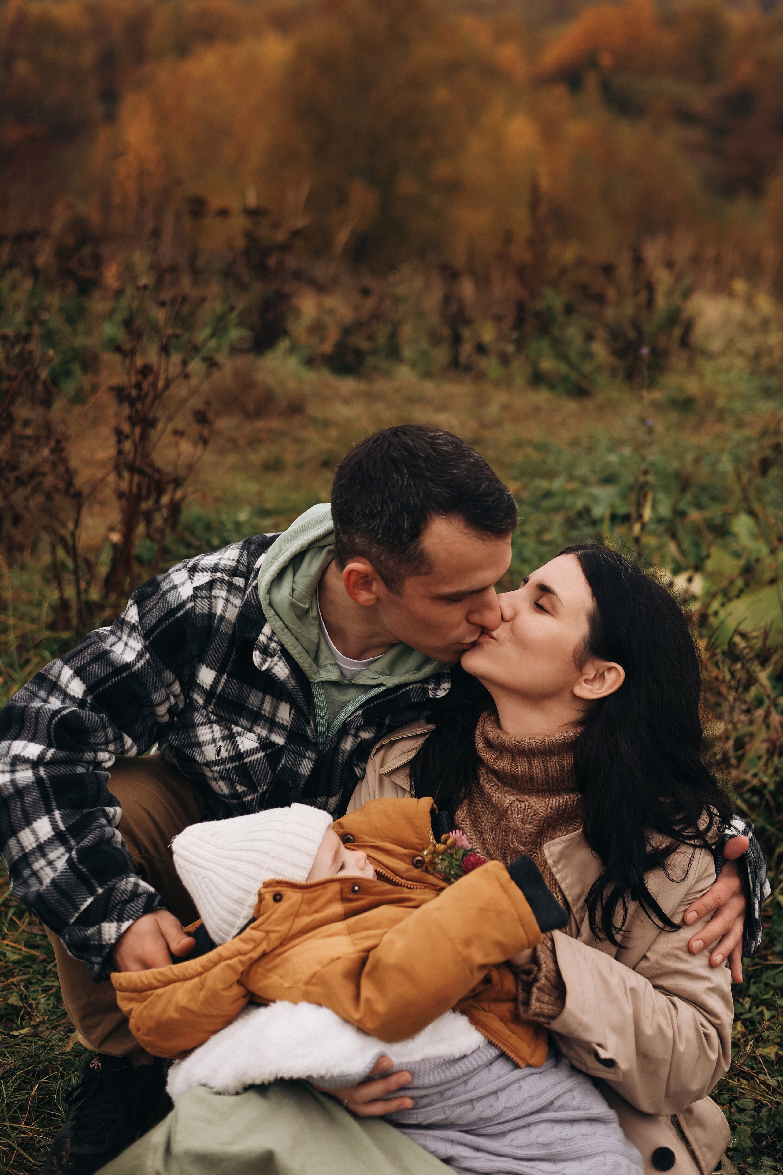 Осенняя фотосессия на Ореховых холмах. Семейный фотограф в Москве Марина Петра