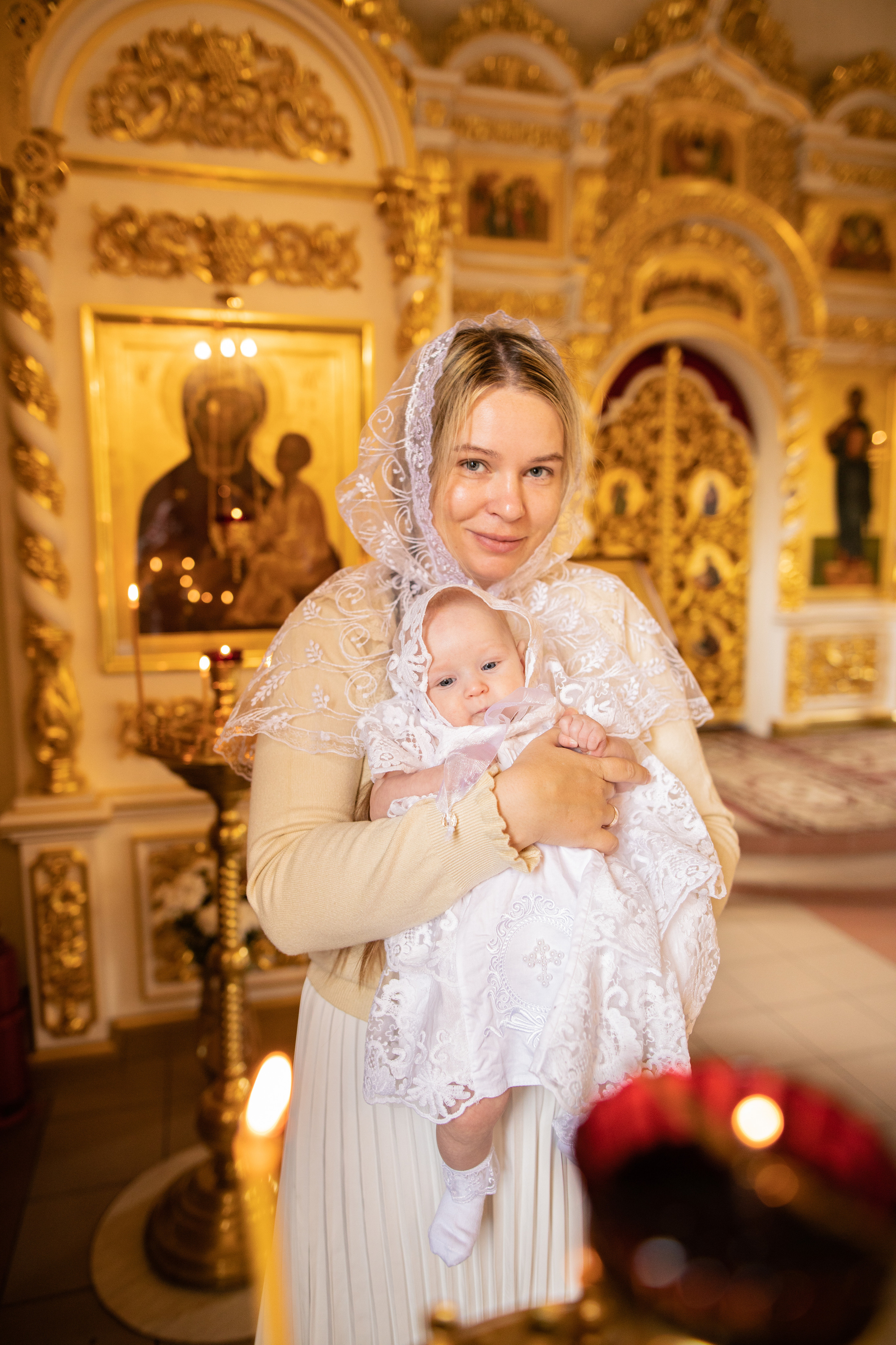 Крещение в Храме в честь Тихвинской иконы Божией Матери. Фотограф на крещение и венчание в Нижнем Новгороде.Свадебный Фотограф