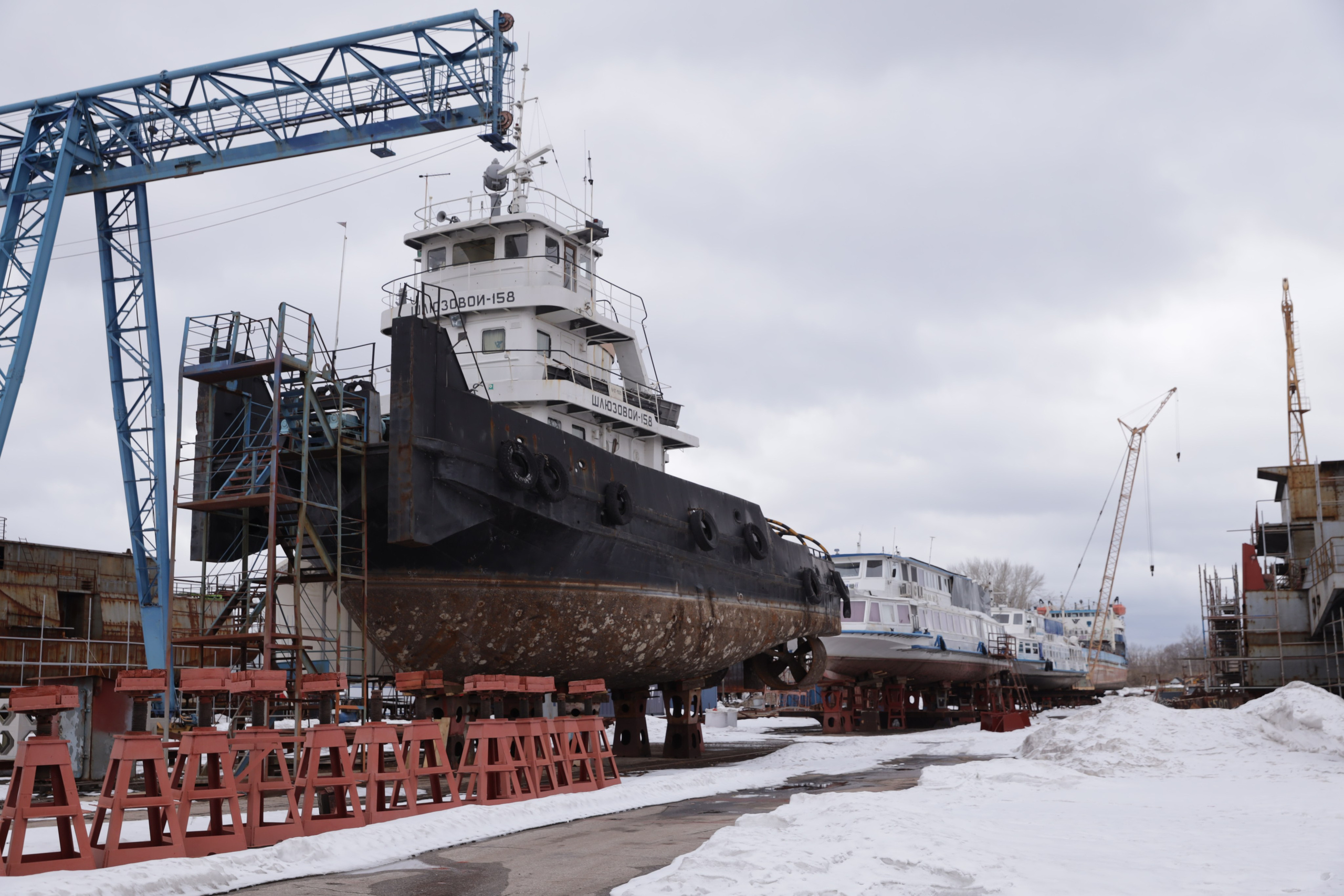 ЗАО нефтефлот Зимние фото + закаладка киля Судна. Фотограф в Самаре Максим Тырин