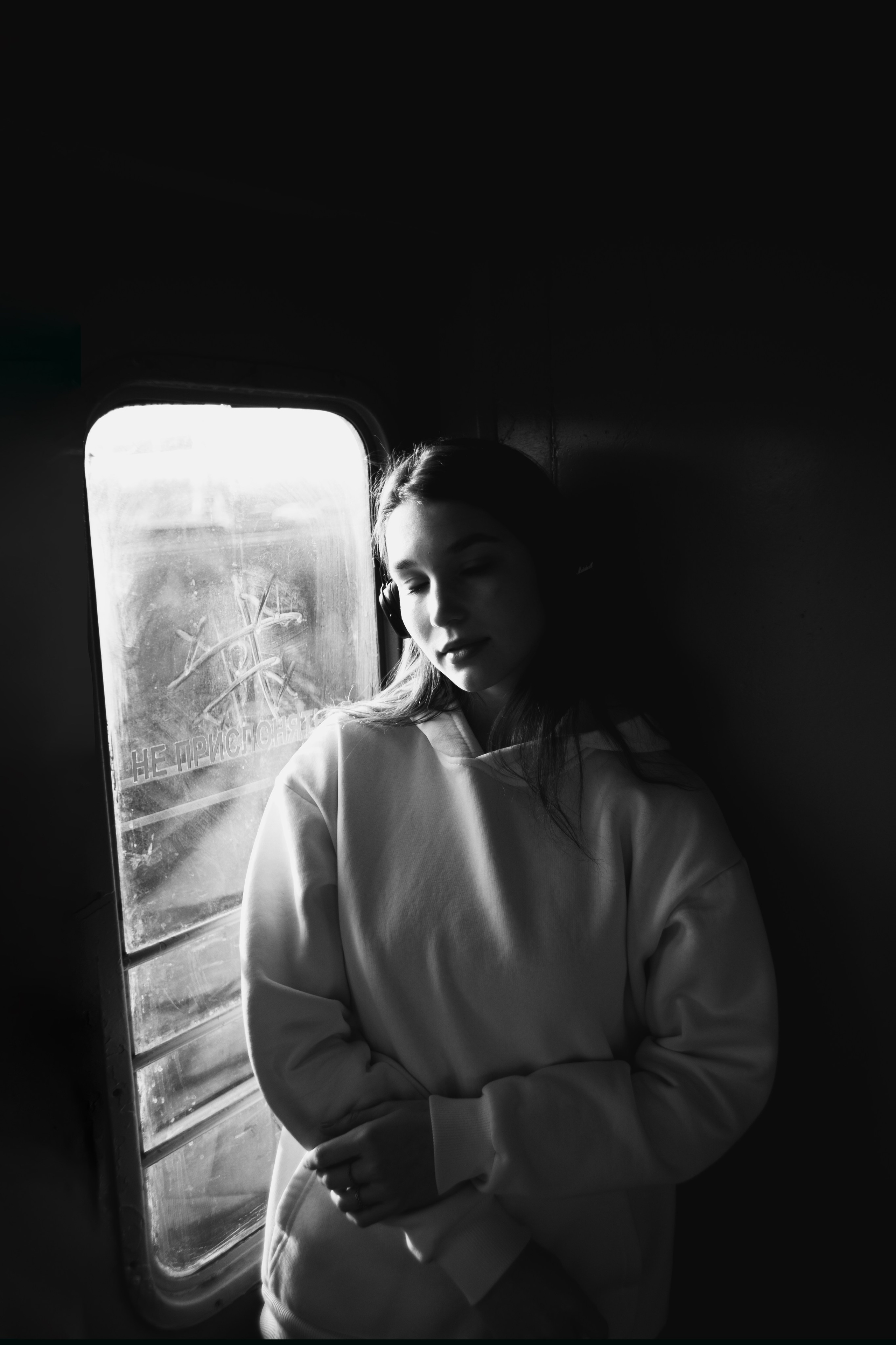 Ксюша. Съёмка в электричке. Lickord