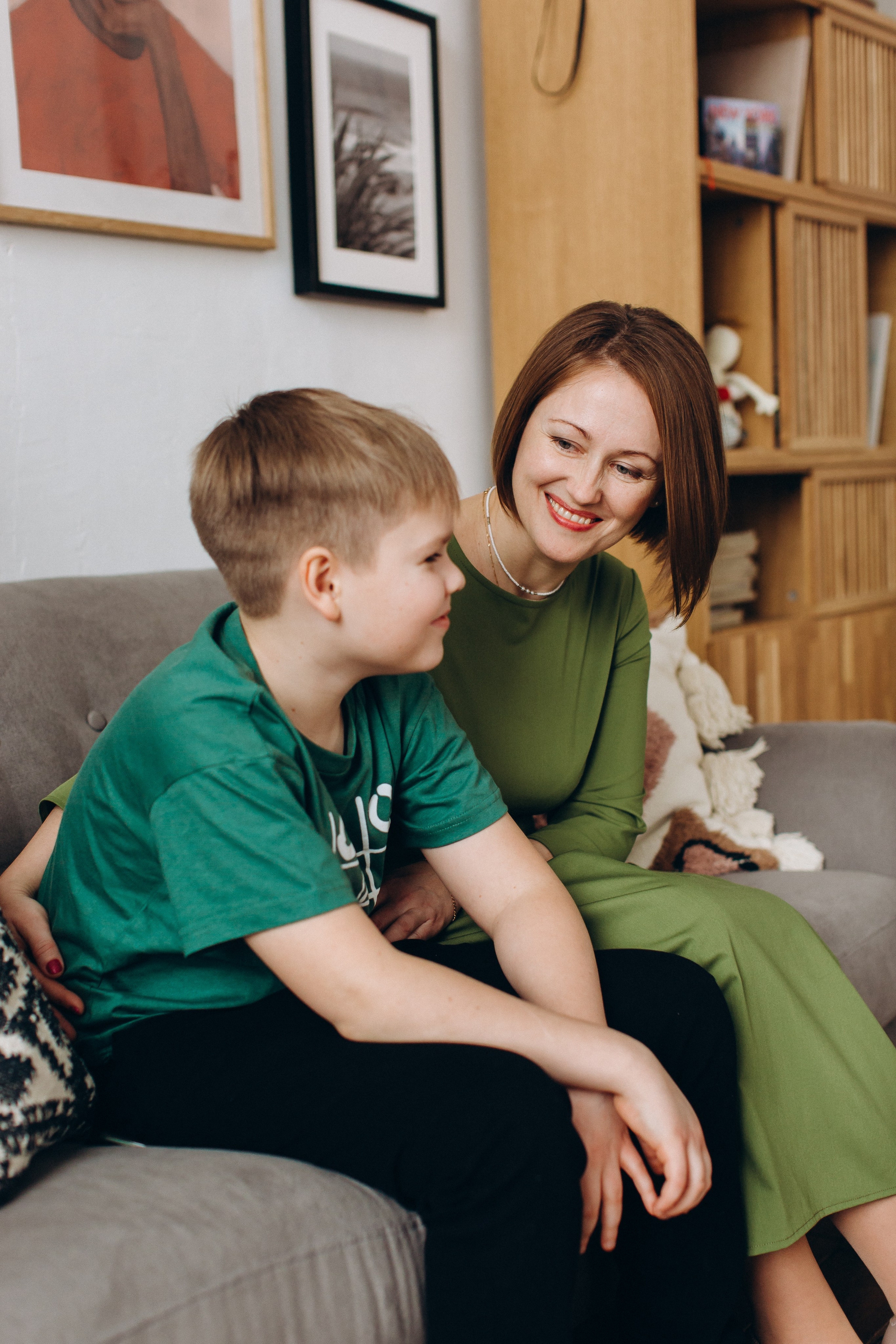 Семейная фотосессия в студии для Елены и ее семьи. Семейный, детский и школьный фотограф в Москве Рудницкая Анна