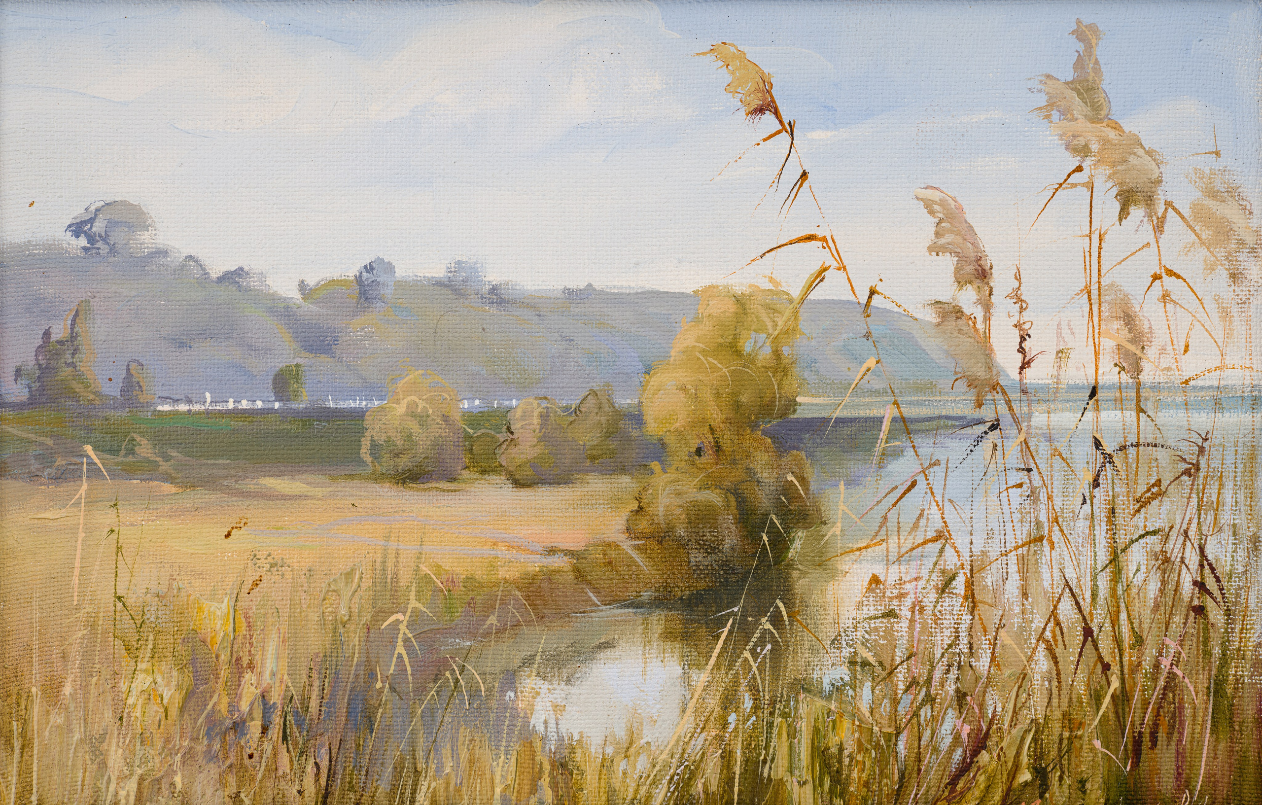 «Ладожская» - художник Александр Калашников (холст, масло, 30x20см, 2009)