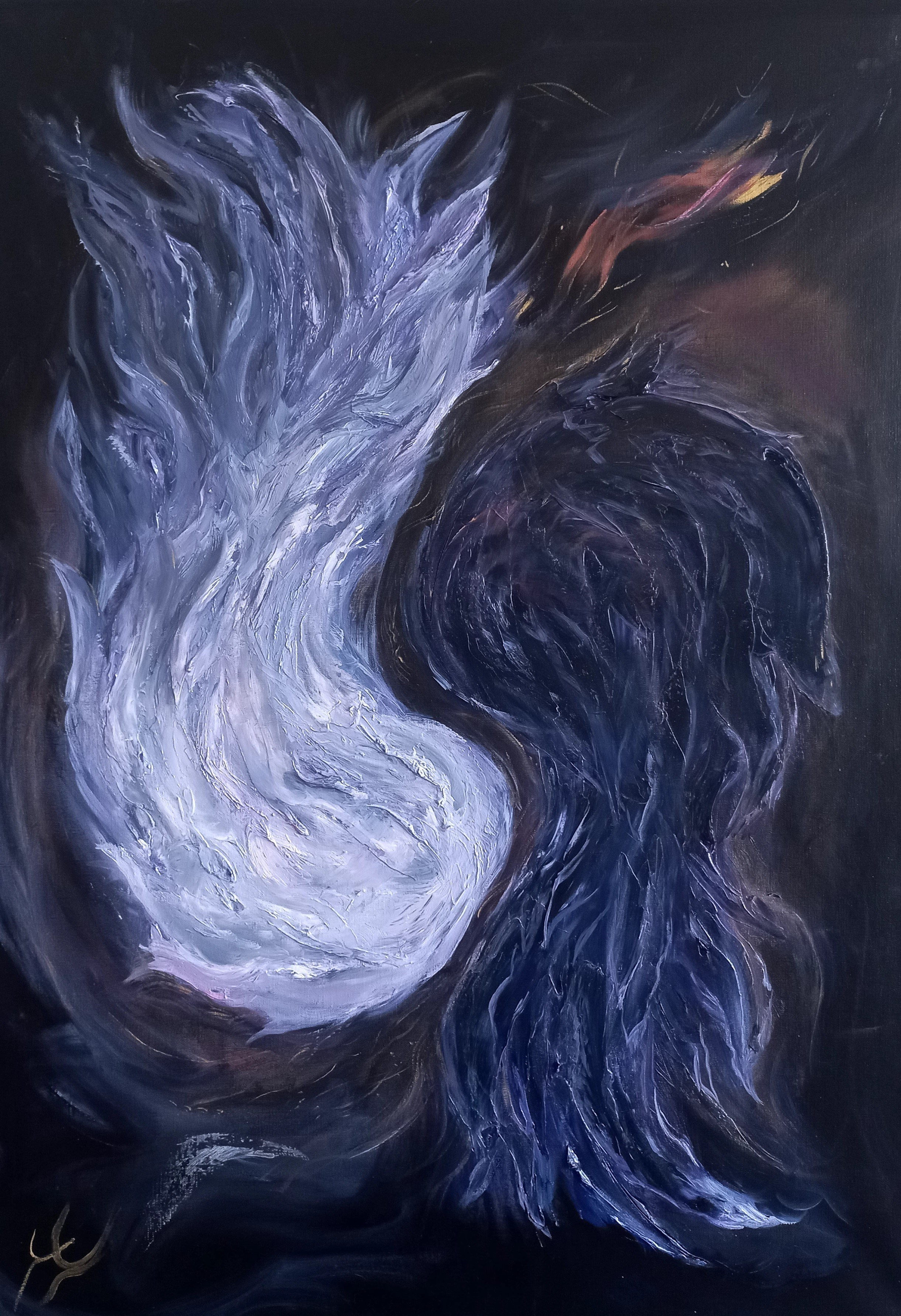 "Крылья". Масло, холст, 100x70 см, 2024