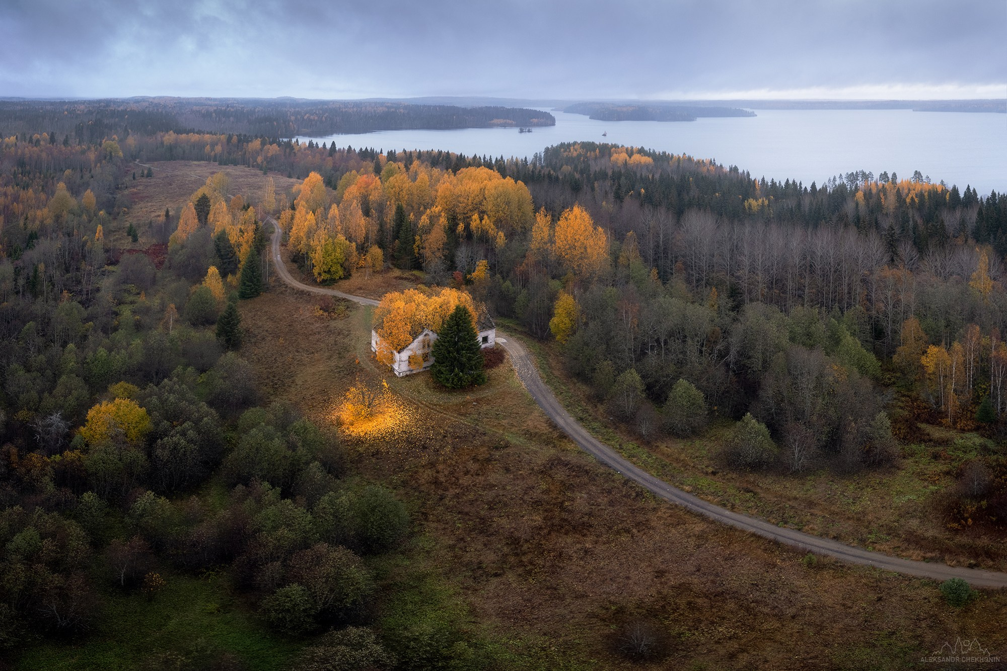 Aerial photography. Landscape photographer Aleksandr Chekhonin