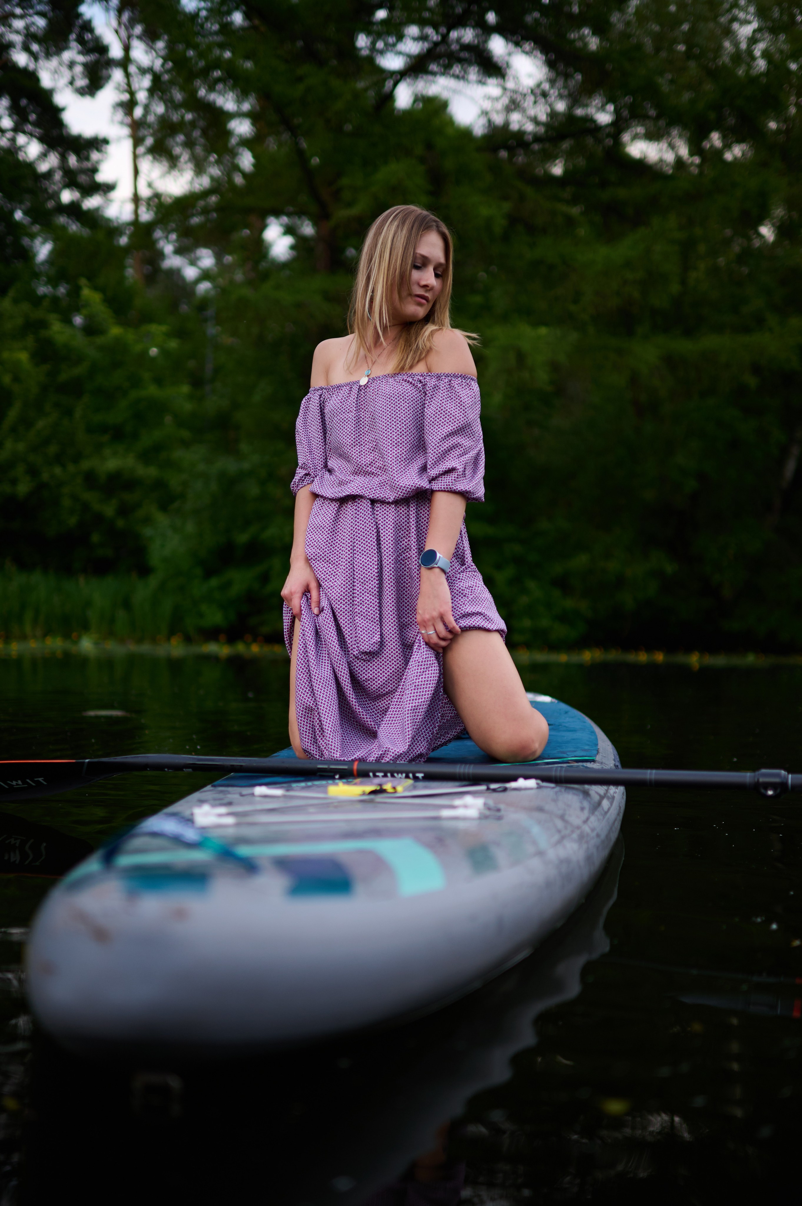 Катя. Фотосъемки на сапах, Москва. Сплавы на сапах