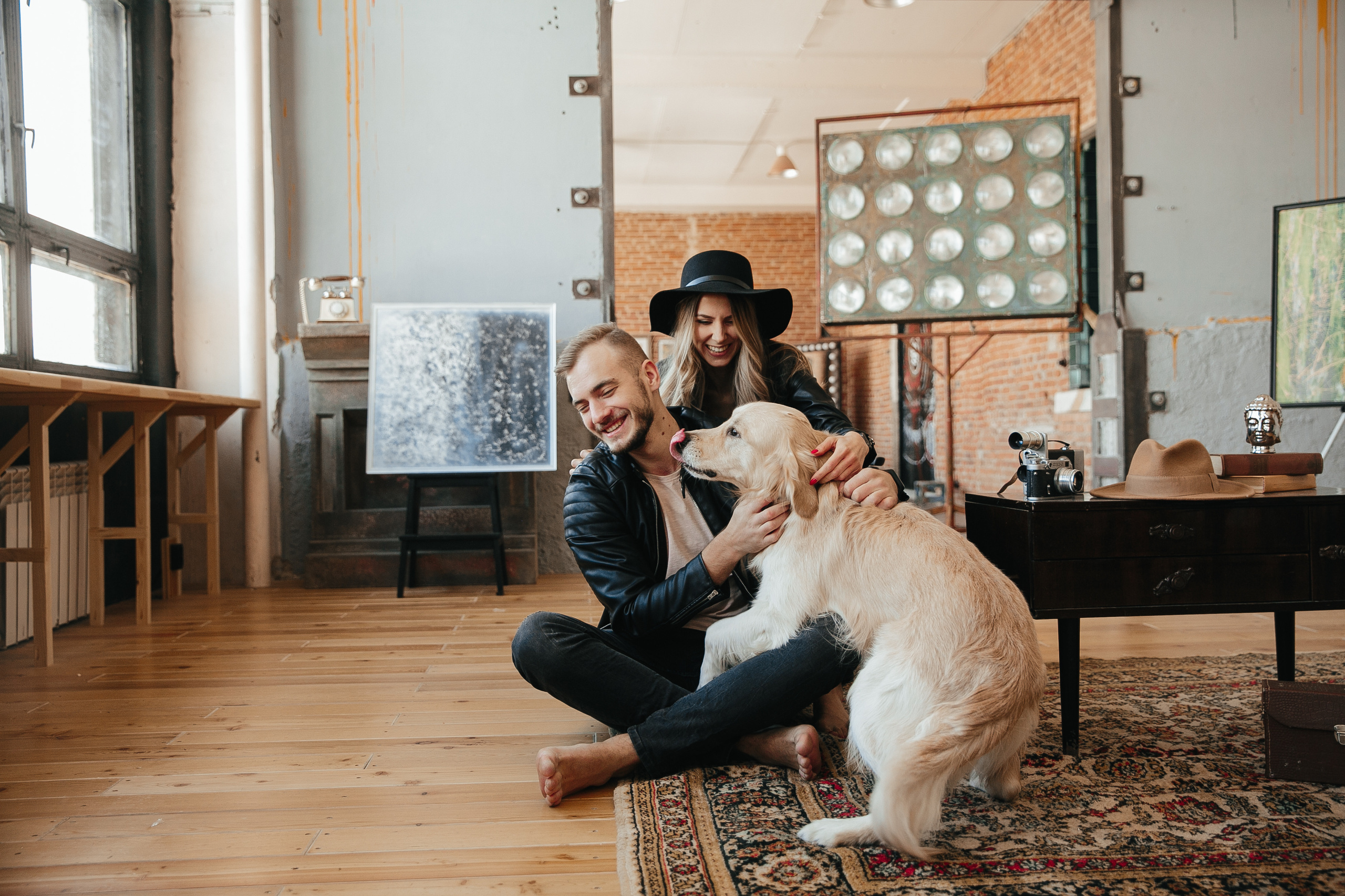 Love story с собакой в студии. Саша Потапкин Фотограф. Сочи, Екатеринбург, Москва