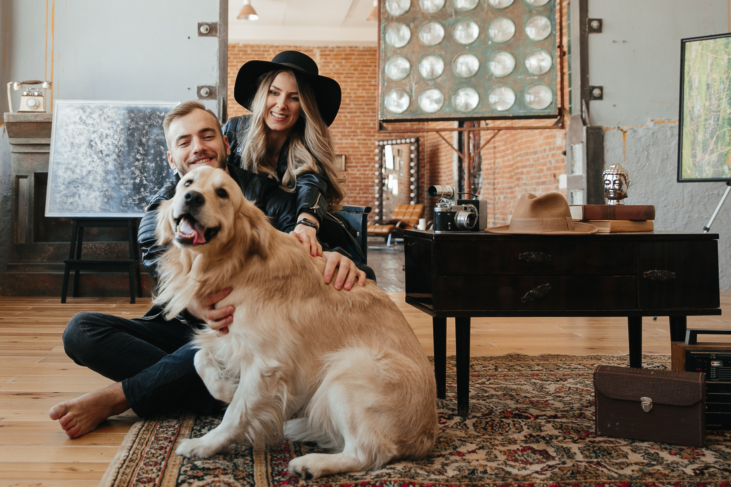 Love story с собакой в студии. Саша Потапкин Фотограф. Сочи, Екатеринбург, Москва