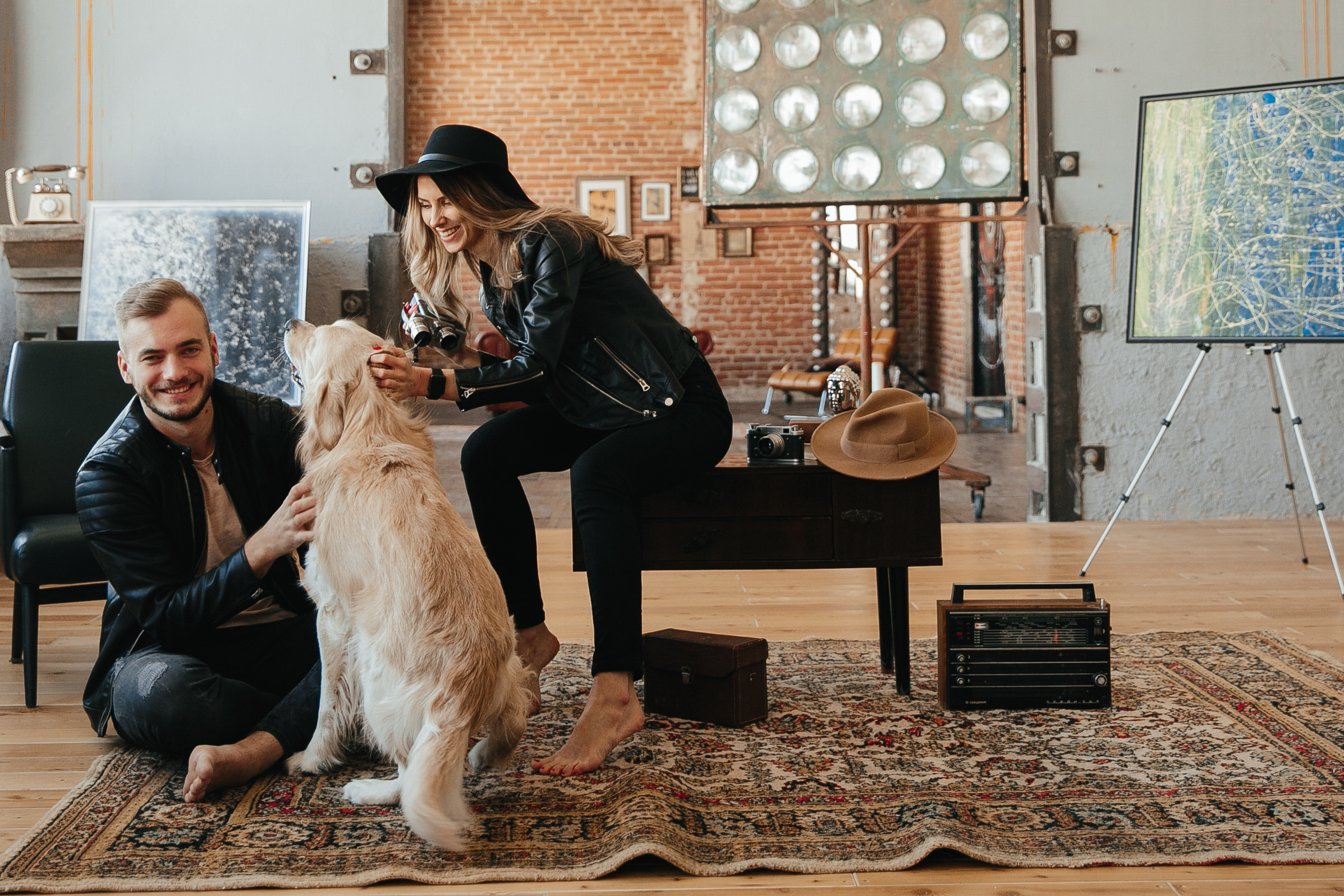 Love story с собакой в студии. Саша Потапкин Фотограф. Сочи, Екатеринбург, Москва