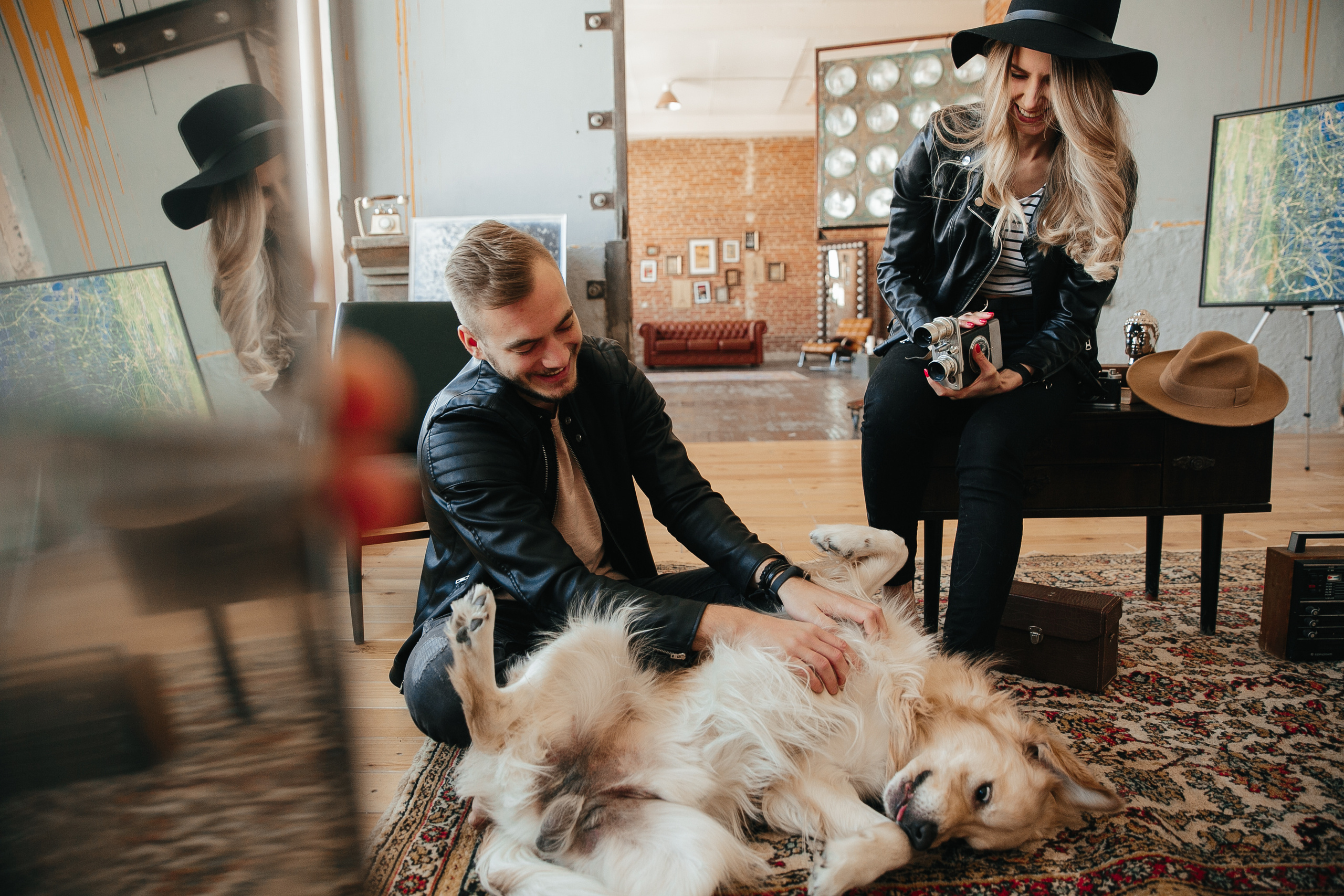 Love story с собакой в студии. Саша Потапкин Фотограф. Сочи, Екатеринбург, Москва