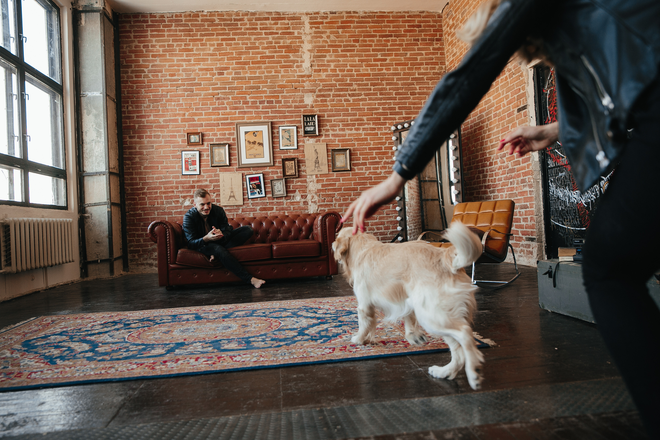 Love story с собакой в студии. Саша Потапкин Фотограф. Сочи, Екатеринбург, Москва