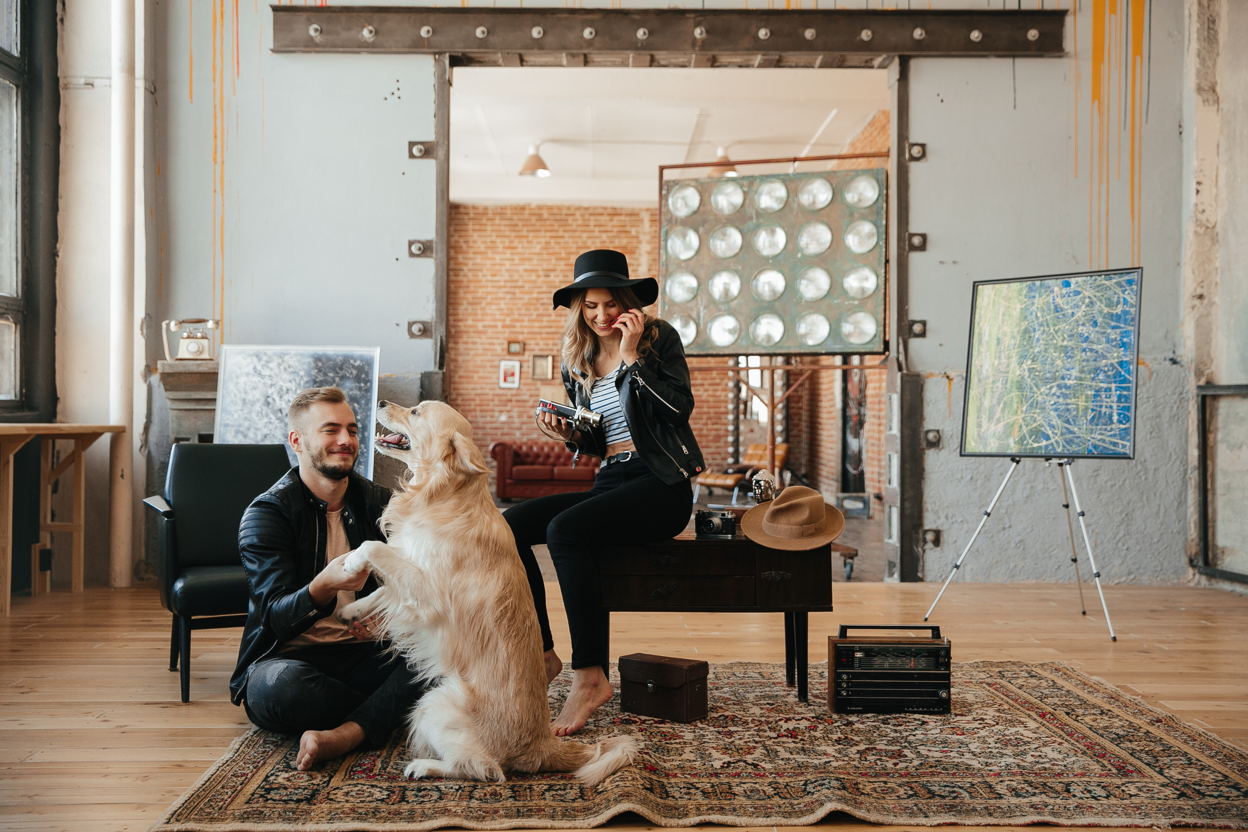 Love story с собакой в студии. Саша Потапкин Фотограф. Сочи, Екатеринбург, Москва