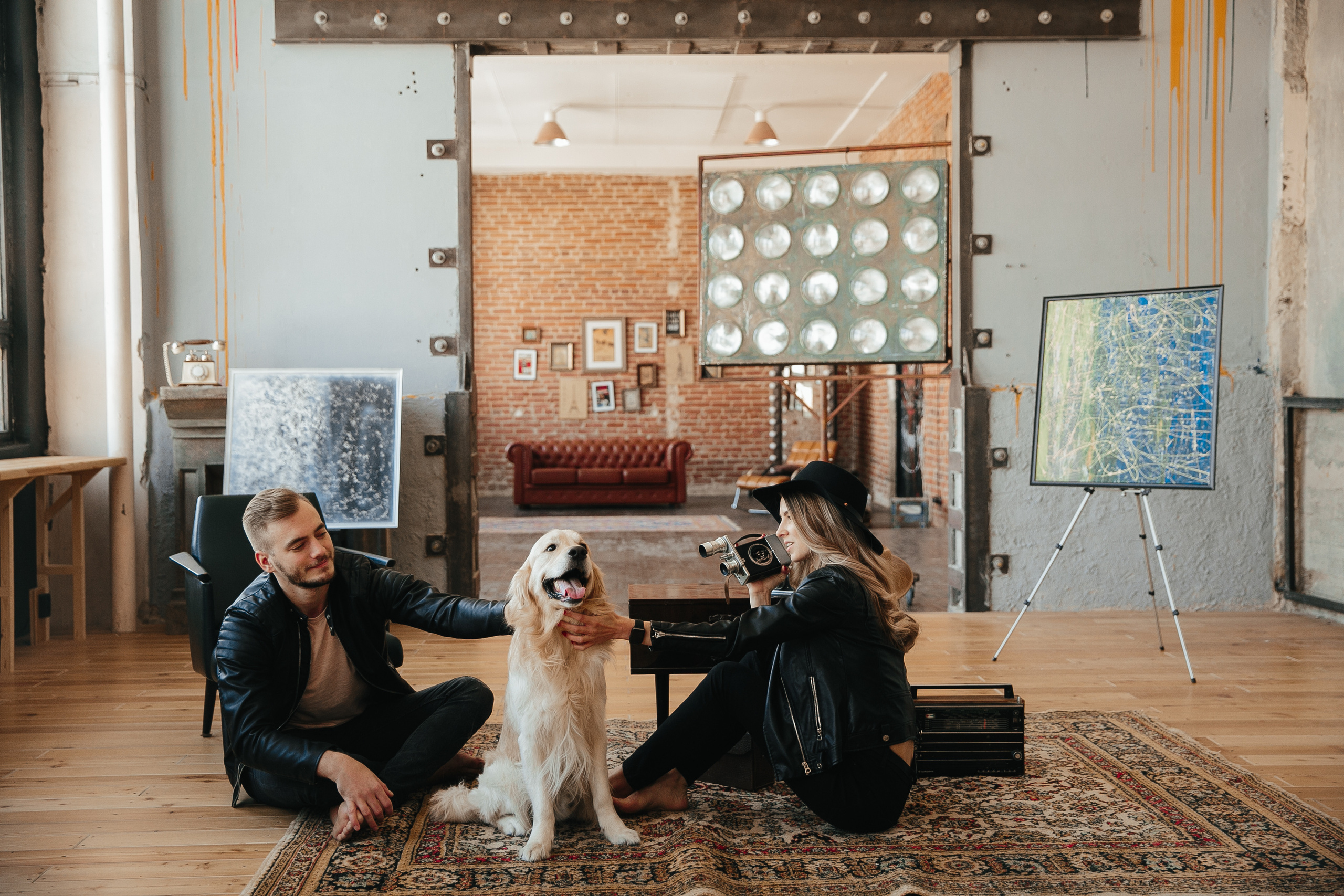 Love story с собакой в студии. Саша Потапкин Фотограф. Сочи, Екатеринбург, Москва
