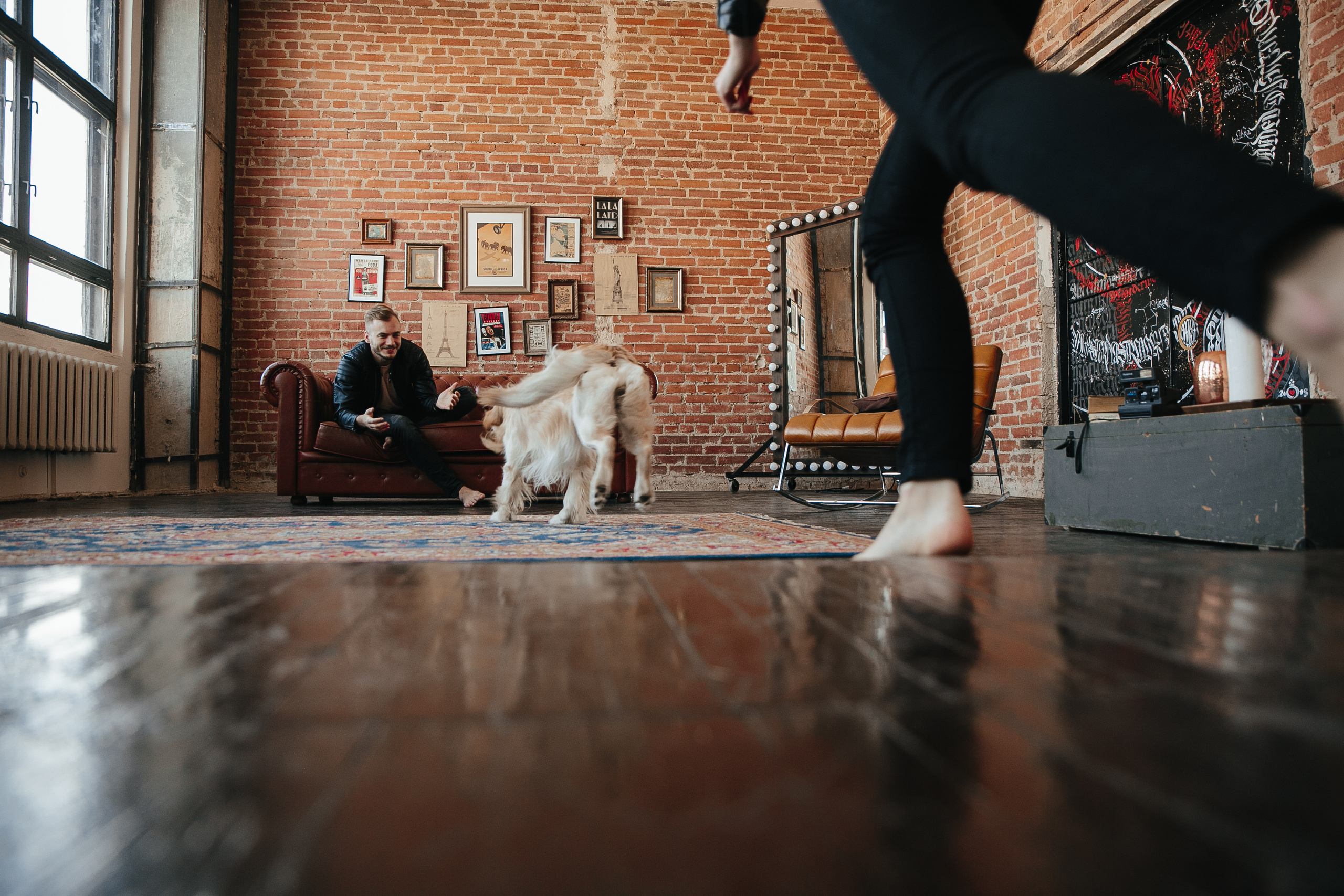 Love story с собакой в студии. Саша Потапкин Фотограф. Сочи, Екатеринбург, Москва