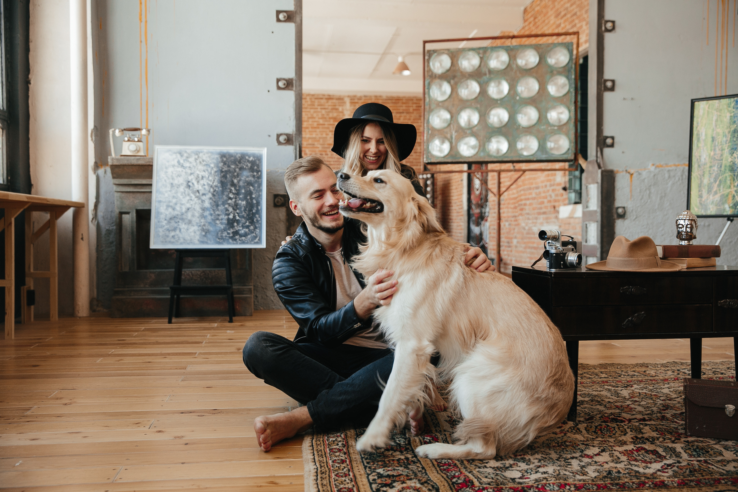 Love story с собакой в студии. Саша Потапкин Фотограф. Сочи, Екатеринбург, Москва