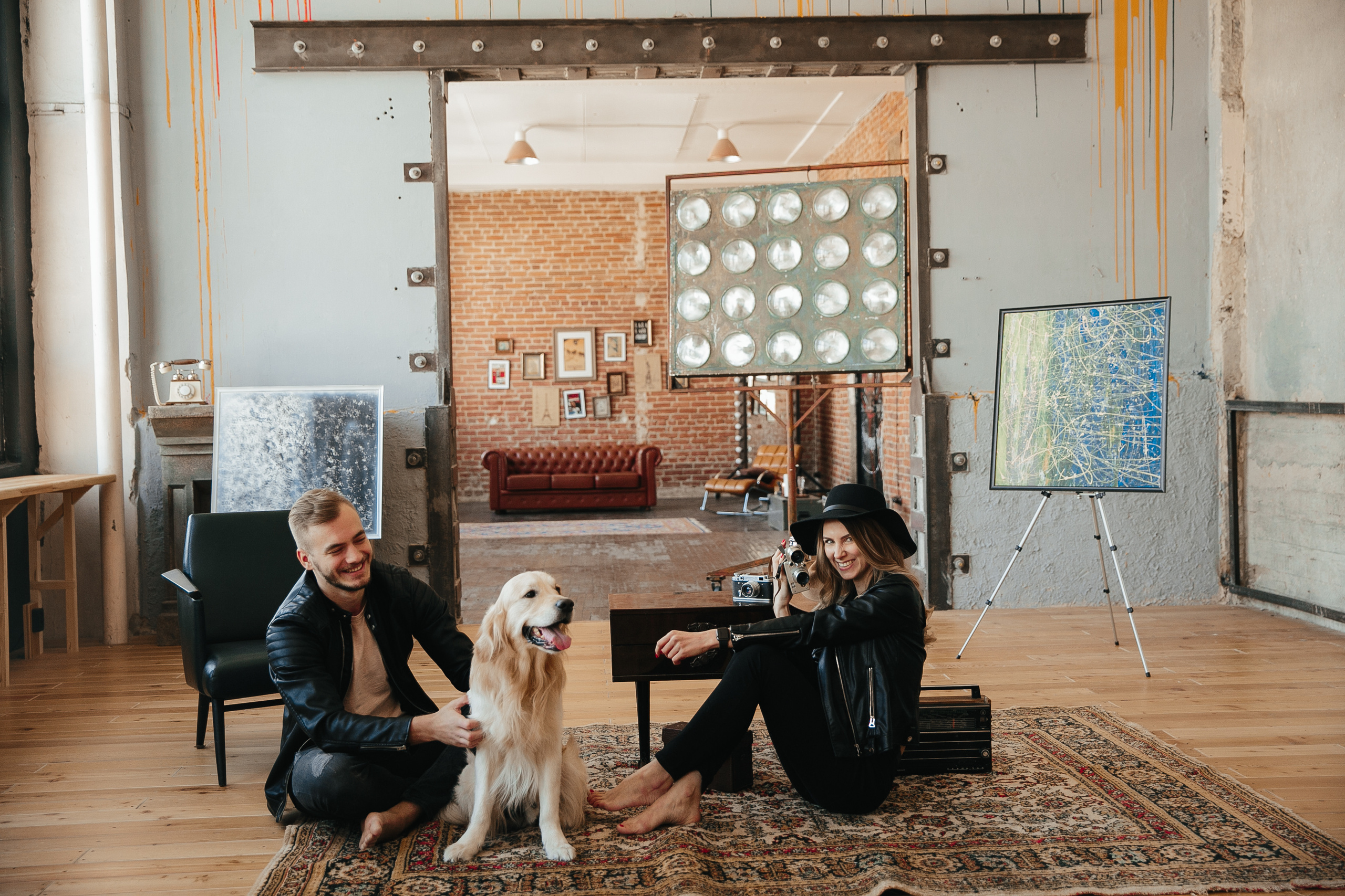 Love story с собакой в студии. Саша Потапкин Фотограф. Сочи, Екатеринбург, Москва