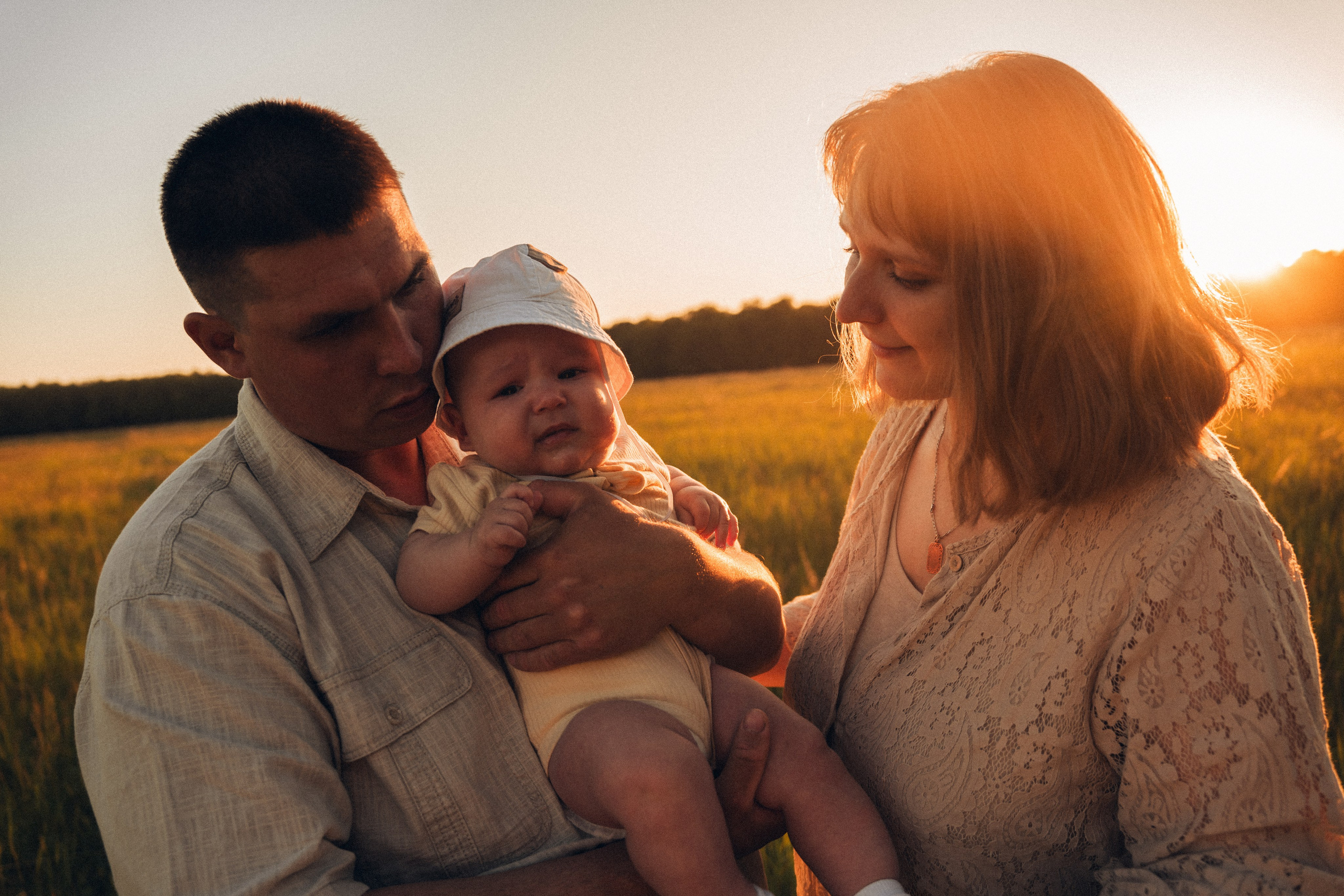 Семейная съемка на закате