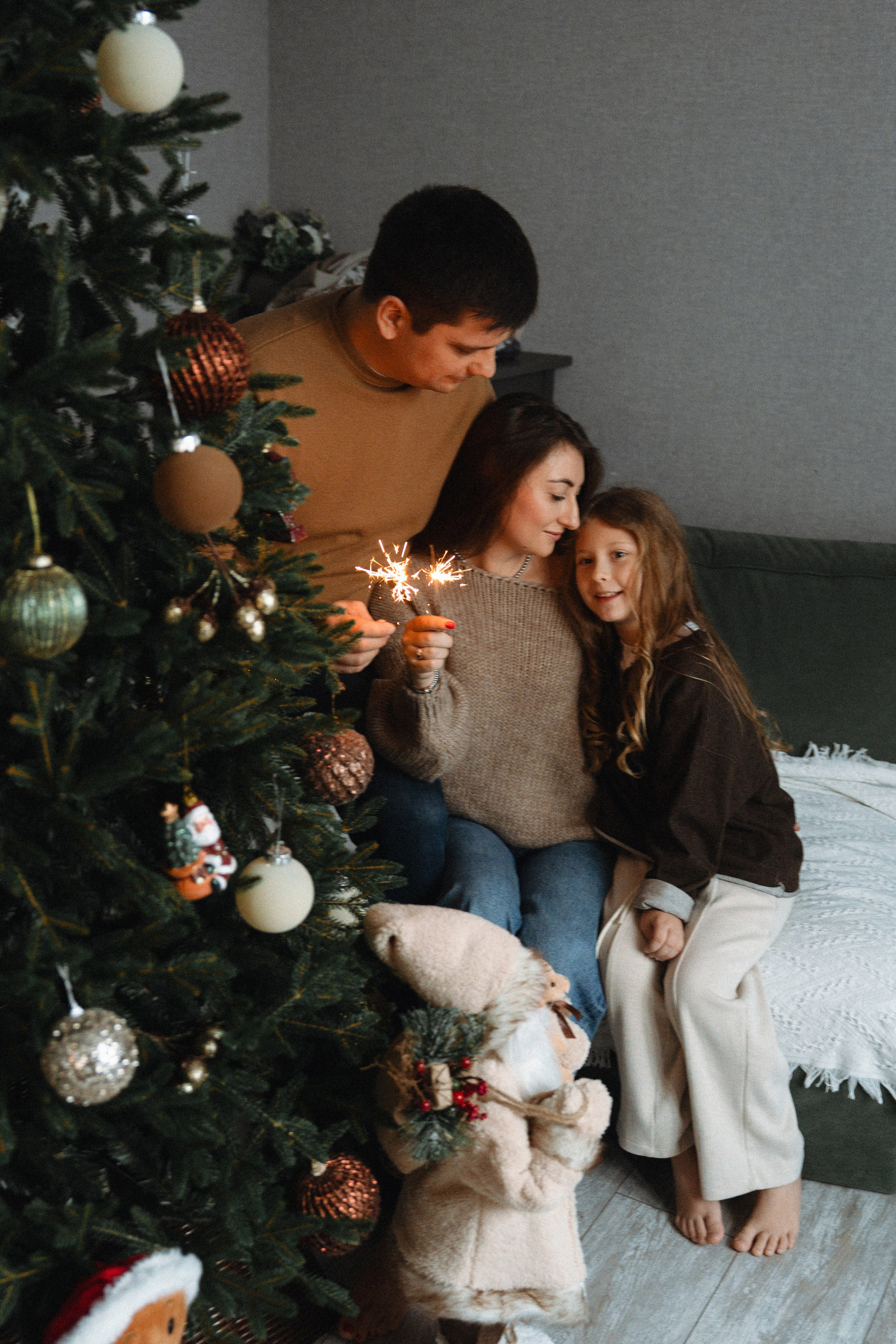 Новогодняя домашняя фотосессия Юна, Влад и Кирочка. Фотограф Москва. Екатерина Дударевич