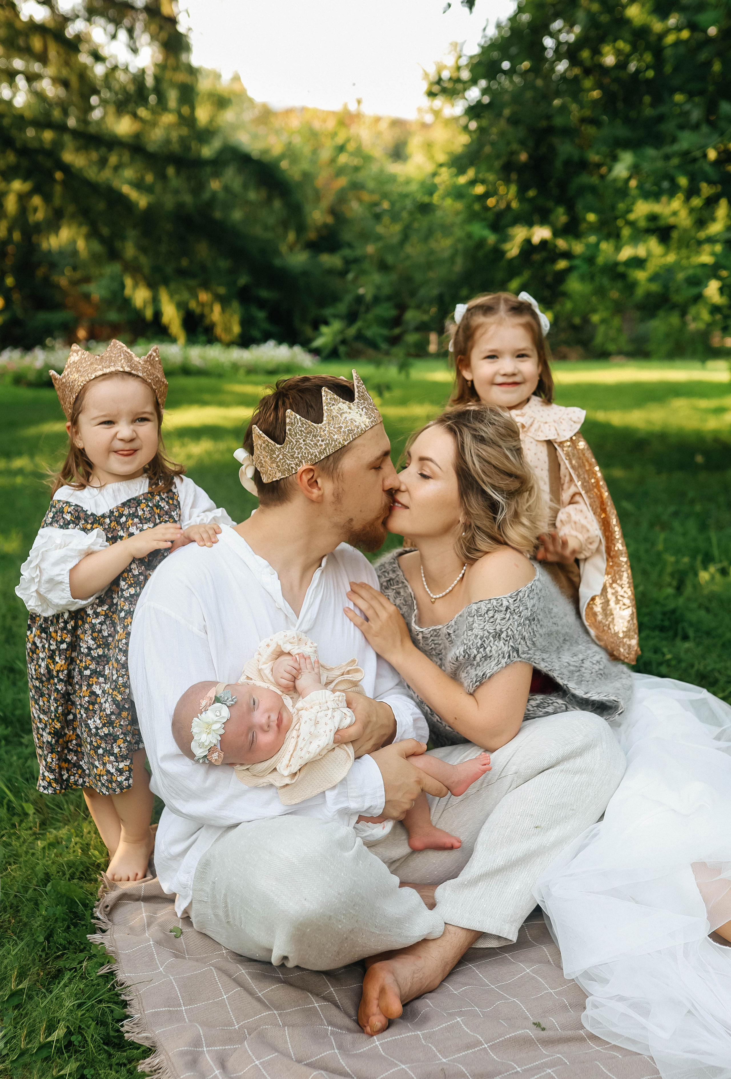 Семейная летняя фотосессия с детьми в Москве. Свадебный и семейный фотограф в Москве