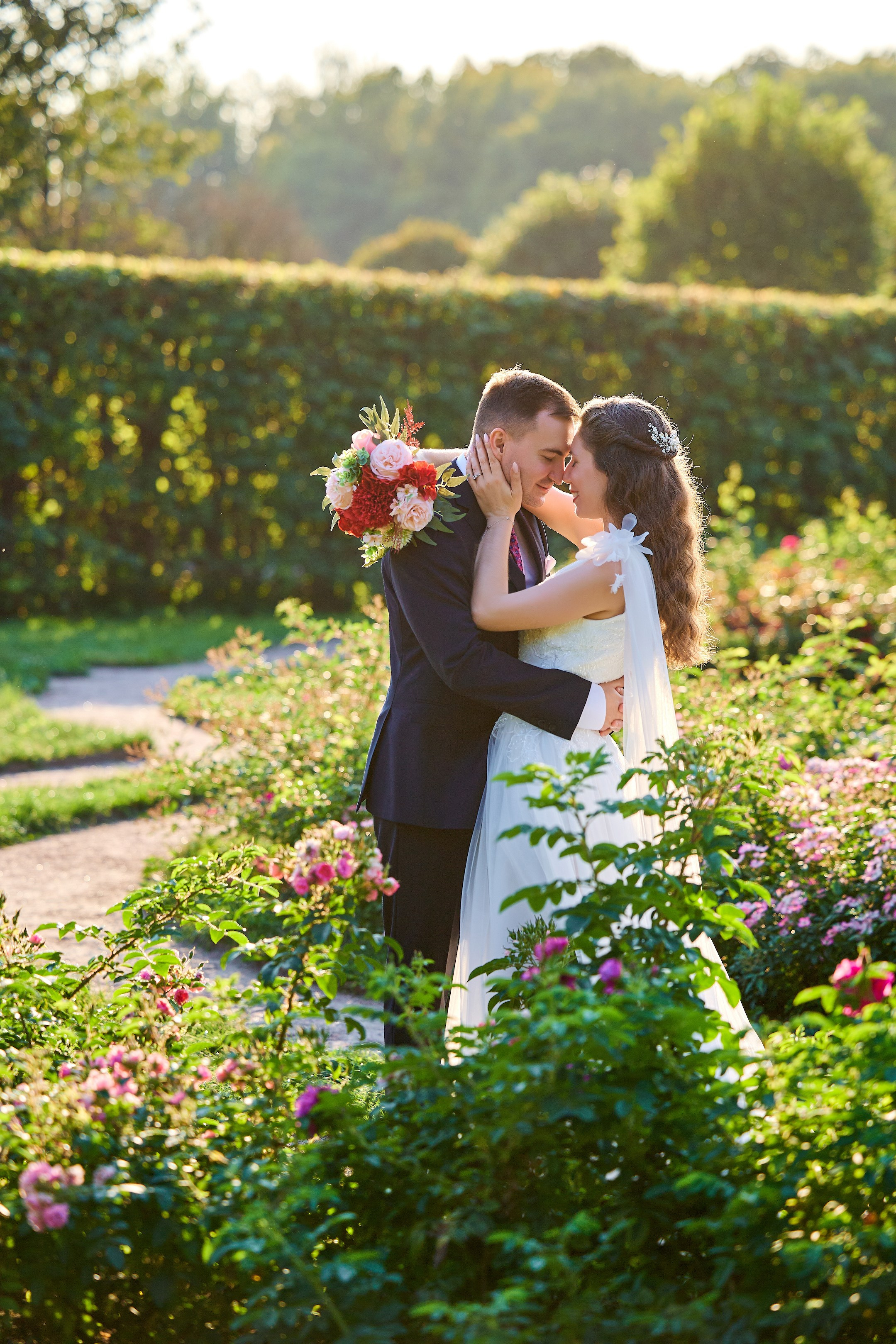 Свадебная фотосессия в Кусково. Свадебный фотограф Сергей Колбинский