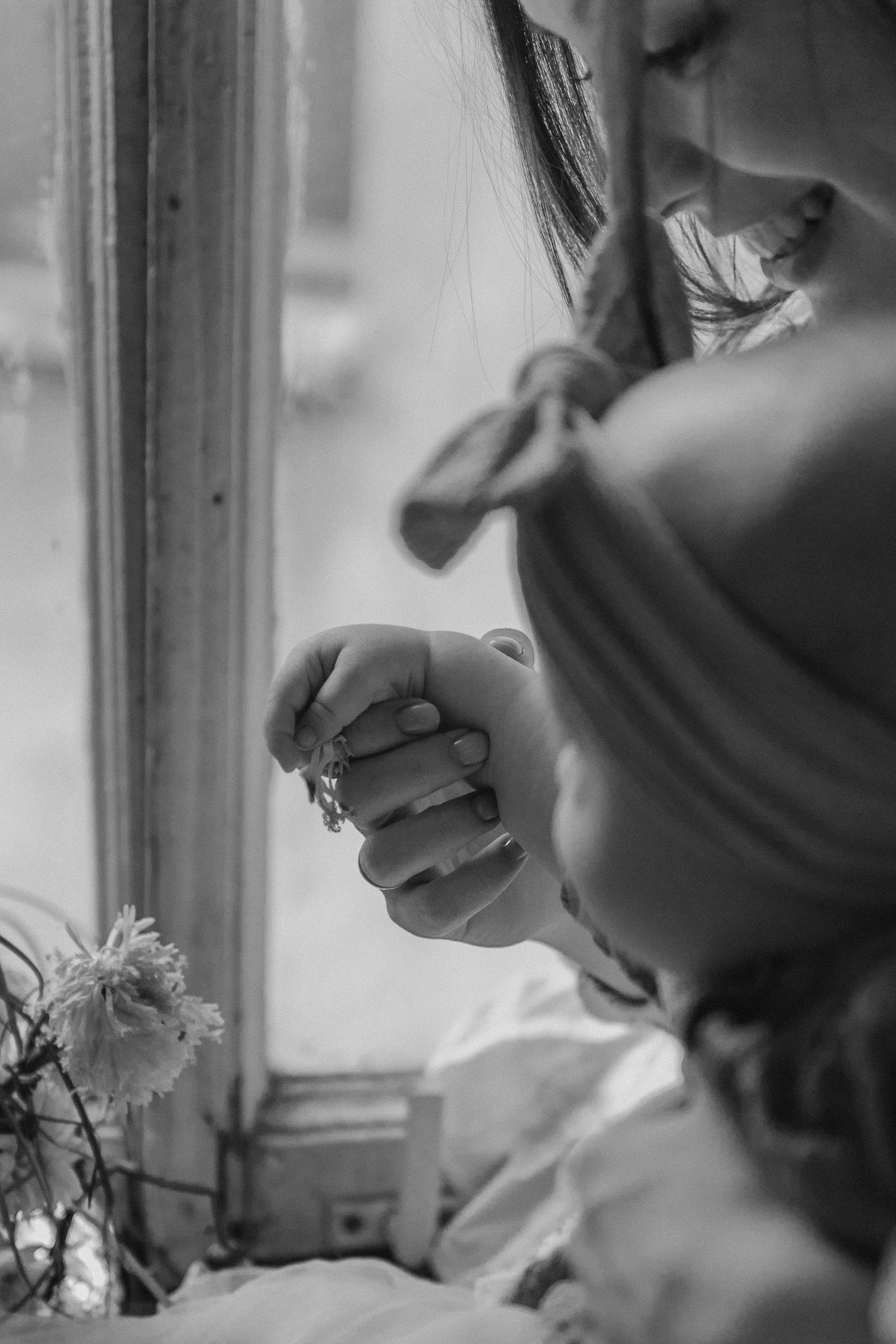 Аня и малышка Настя. Семейный, домашний, ньюборн фотограф Москва Цветкова Елизавета