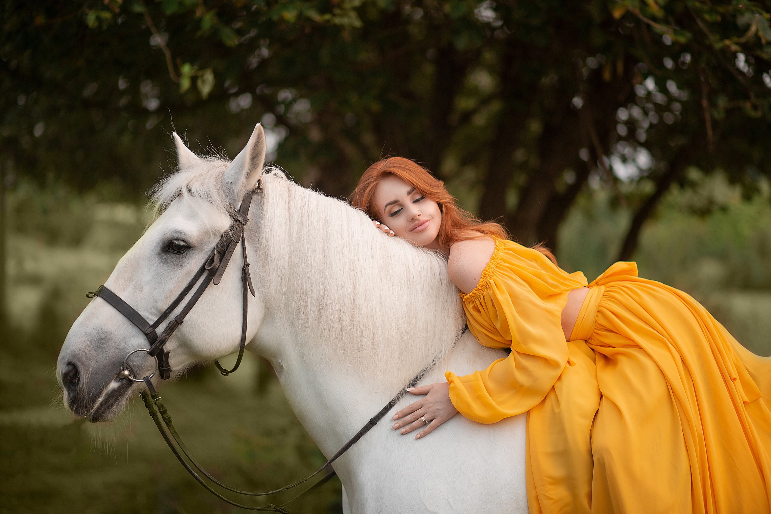Алена и Воробей. Фотосессия с лошадьми в Нижнем Новгороде