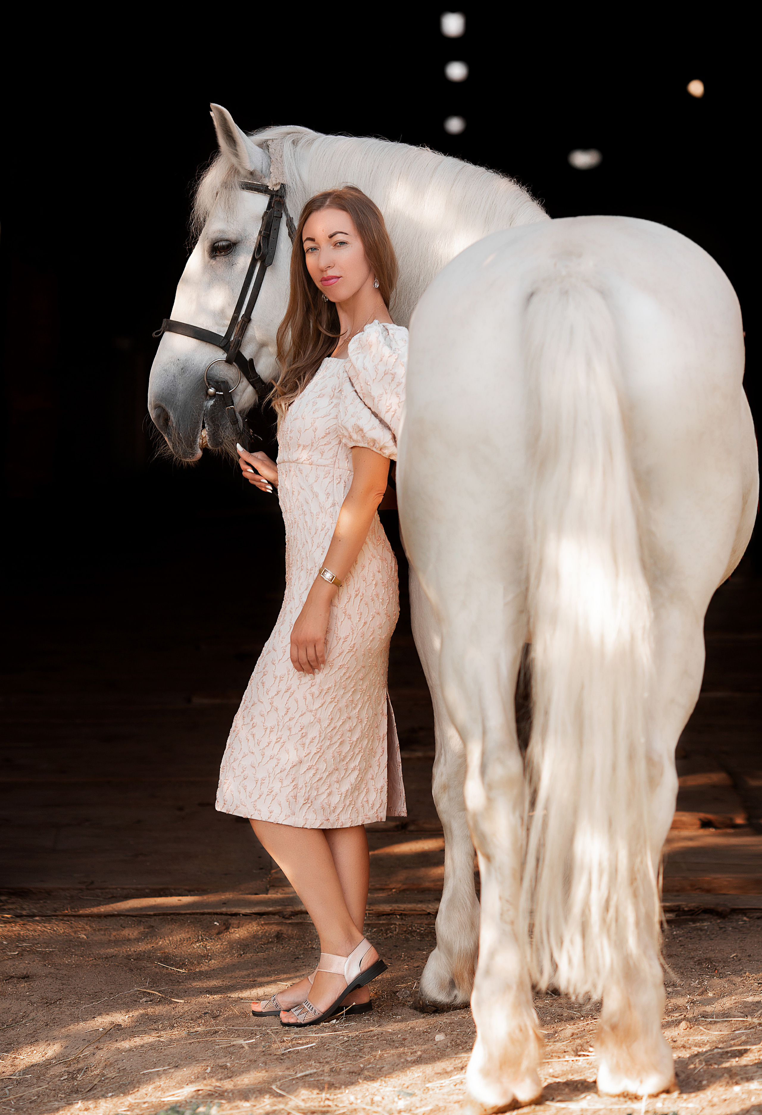 Ольга и Воробушек. Фотосессия с лошадьми в Нижнем Новгороде