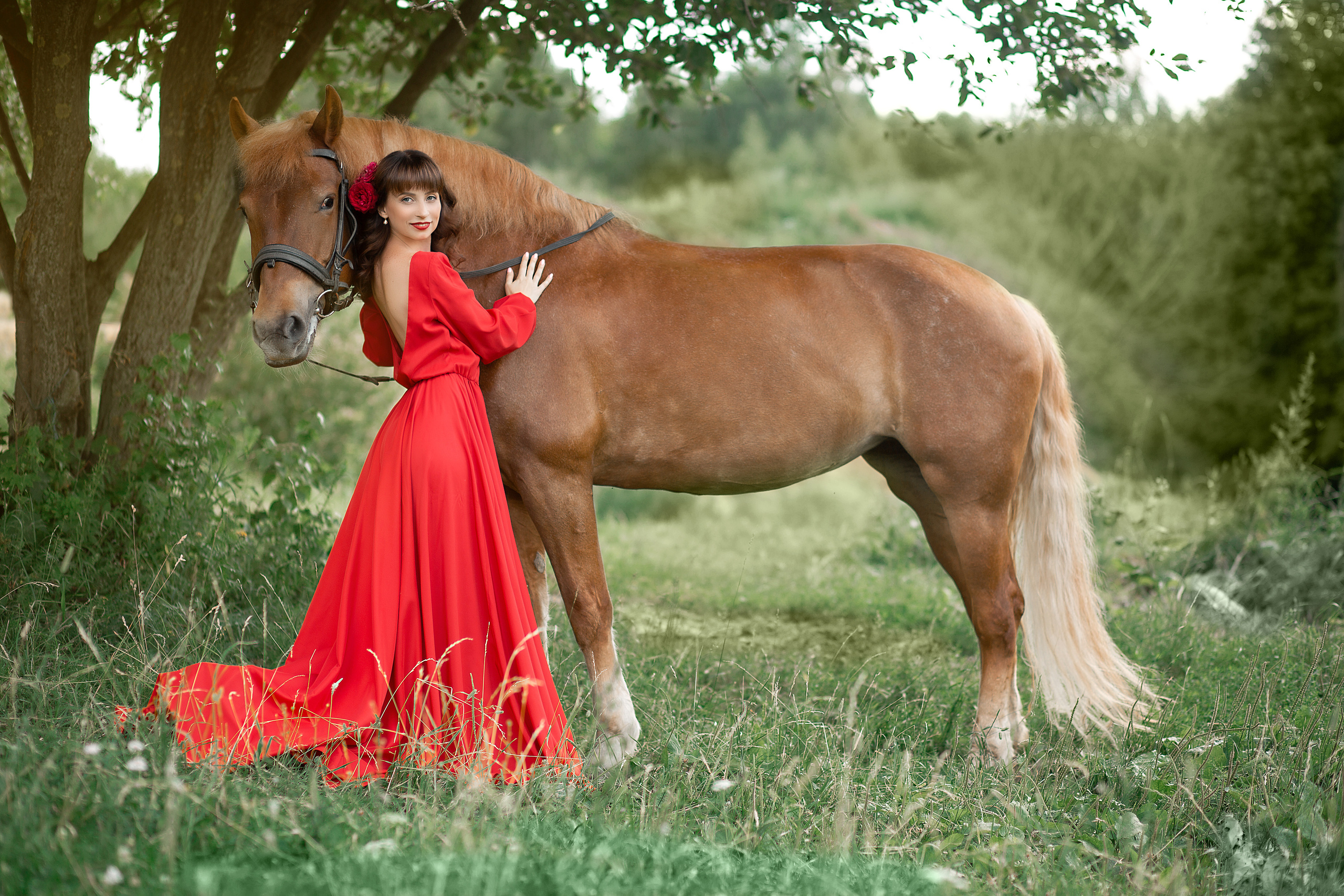 Юля и Радуга (фотодень). Фотосессия с лошадьми в Нижнем Новгороде
