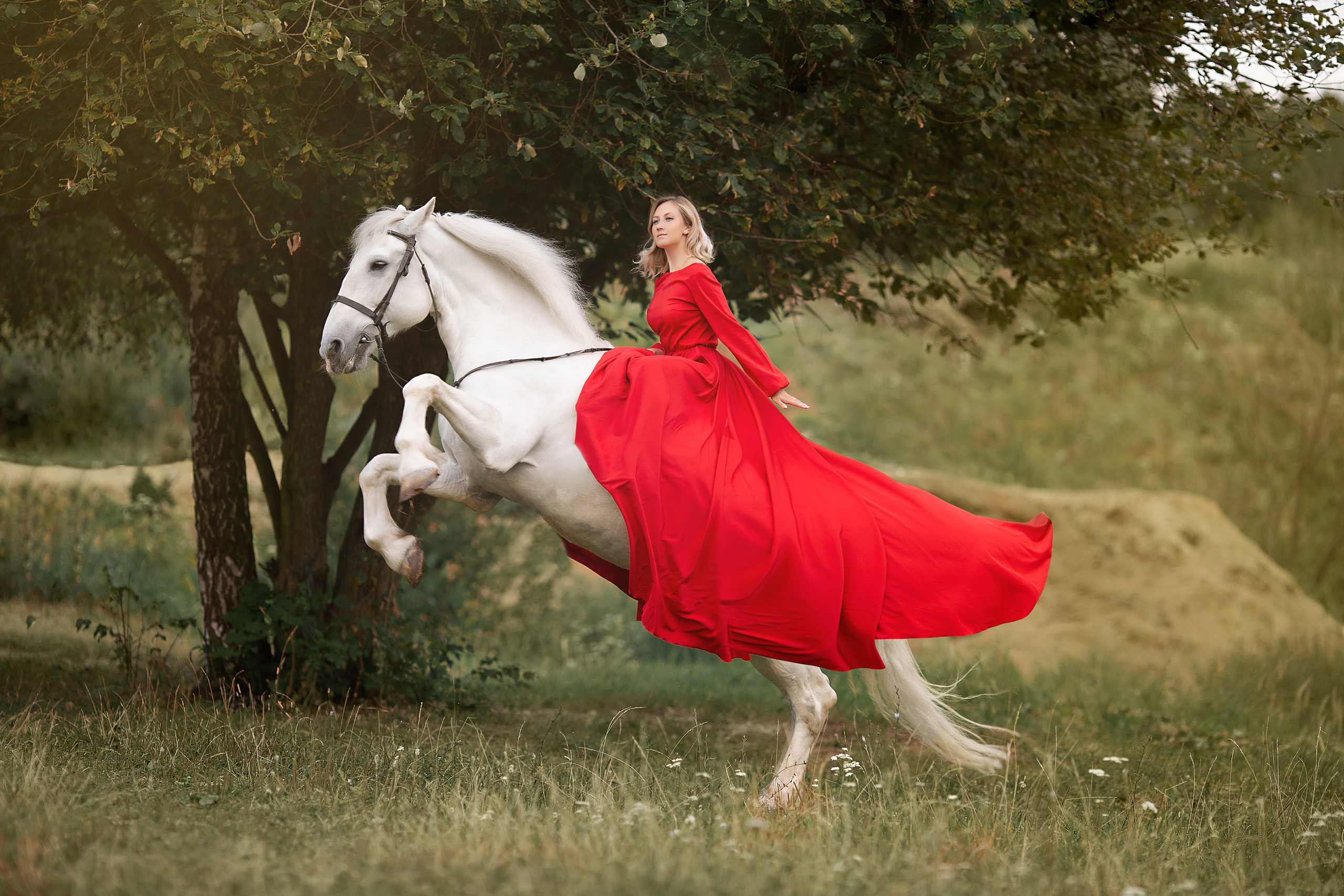 Аня и Воробушек. Фотосессия с лошадьми в Нижнем Новгороде