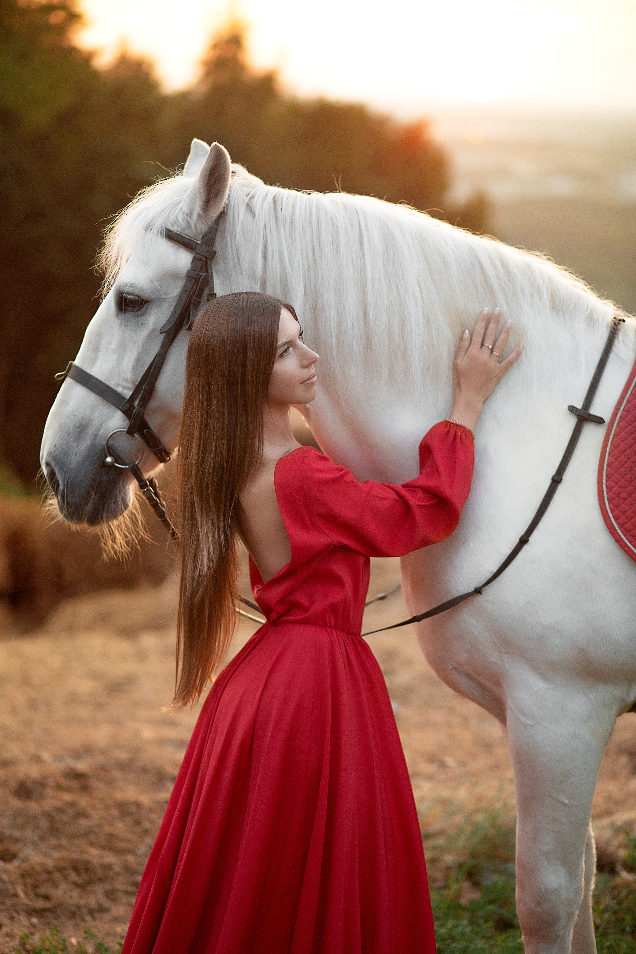 Ира и Воробей. Фотосессия с лошадьми в Нижнем Новгороде