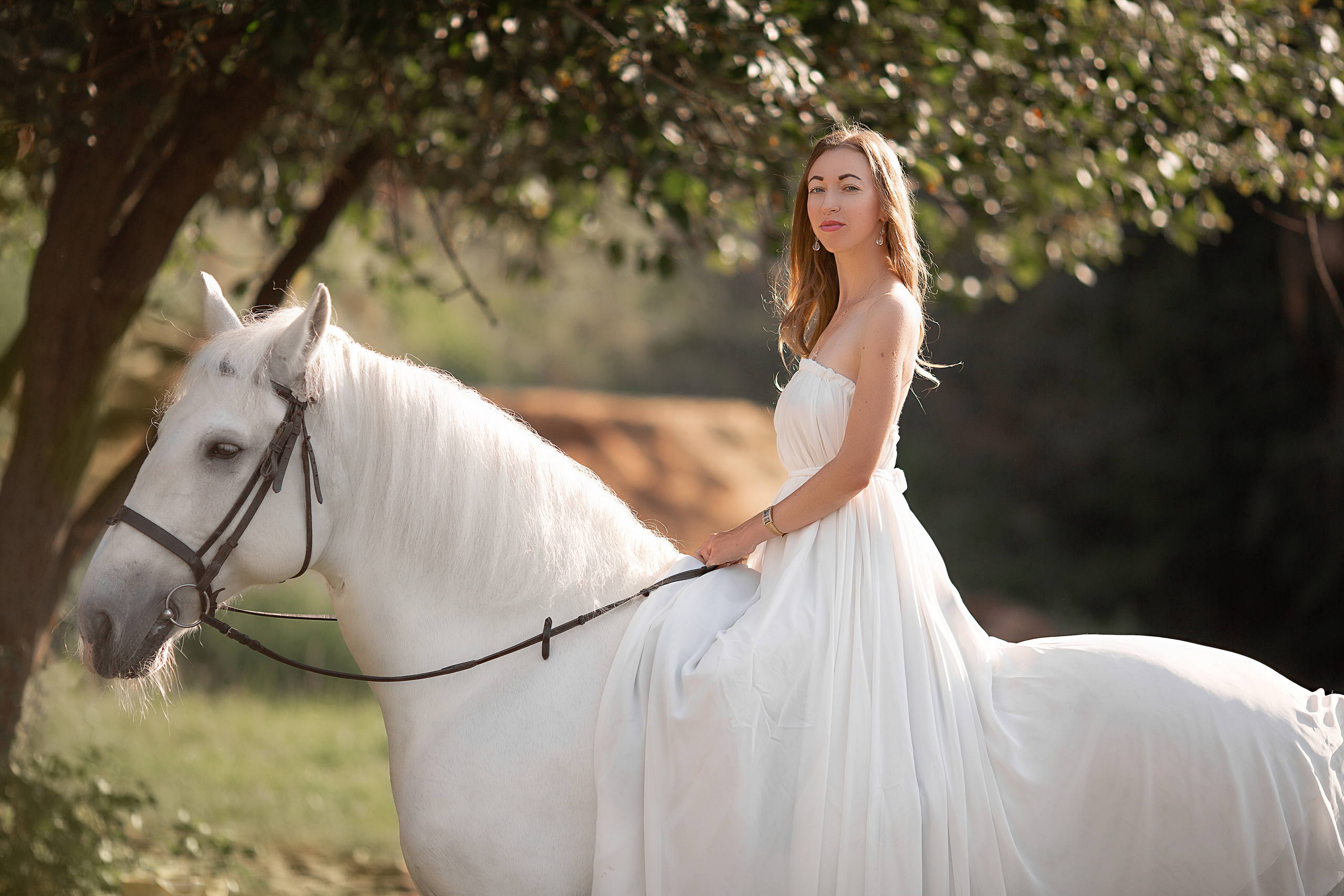 Ольга и Воробушек. Фотосессия с лошадьми в Нижнем Новгороде