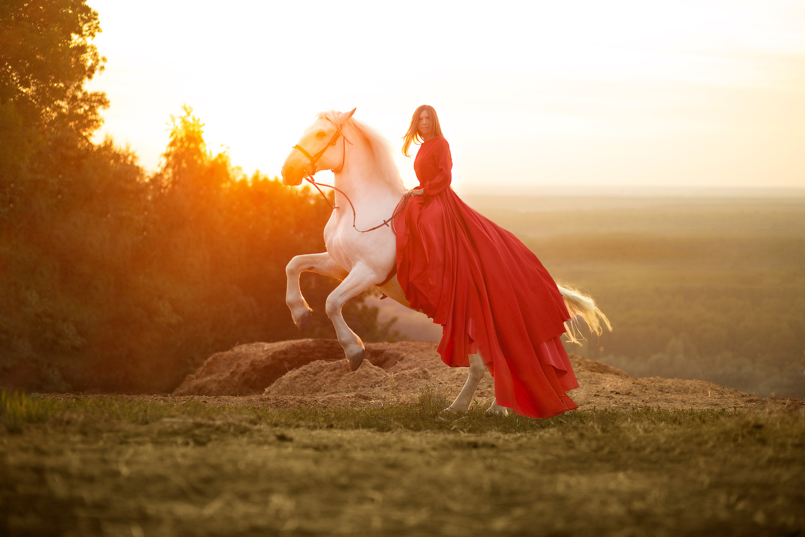 Ира и Воробей. Фотосессия с лошадьми в Нижнем Новгороде
