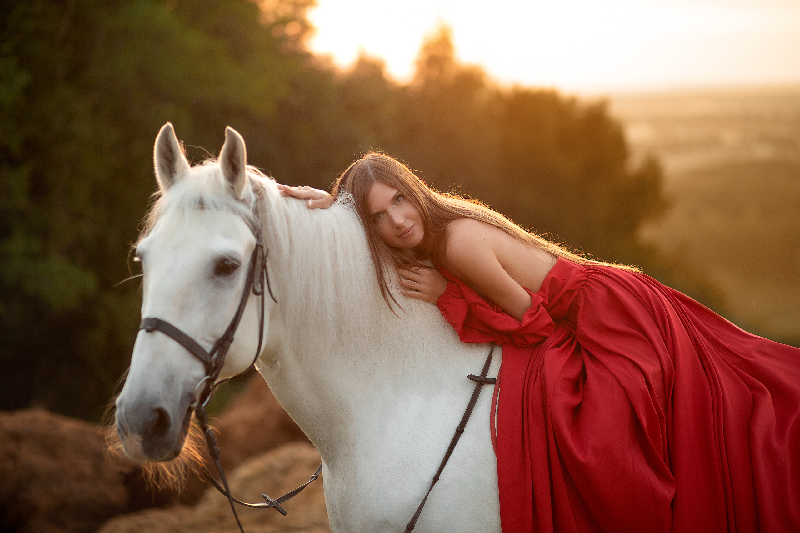 Ира и Воробей. Фотосессия с лошадьми в Нижнем Новгороде