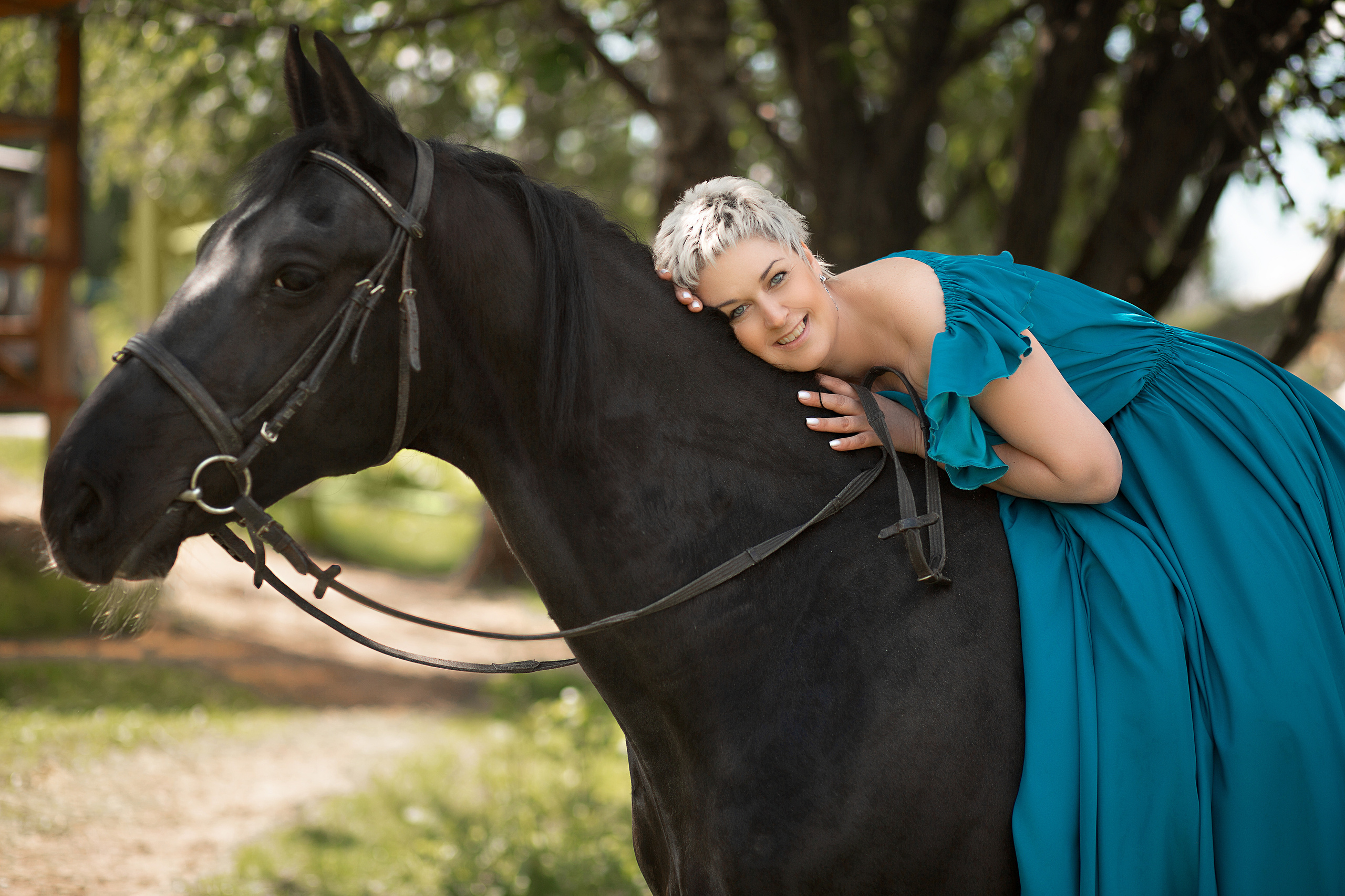 Елена и Барс. Фотосессия с лошадьми в Нижнем Новгороде
